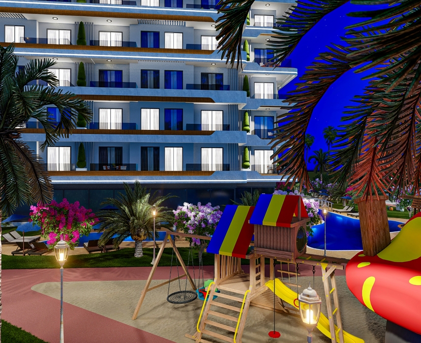 Ylellinen 1+1 asunto vuorinäköalalla, Alanya - Gazipasa