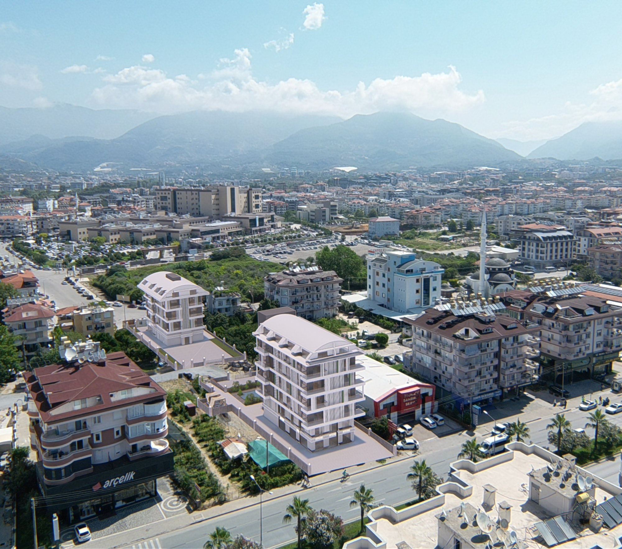 Luksus 1+1 Lejlighed med Bjergudsigt i Alanya - Oba