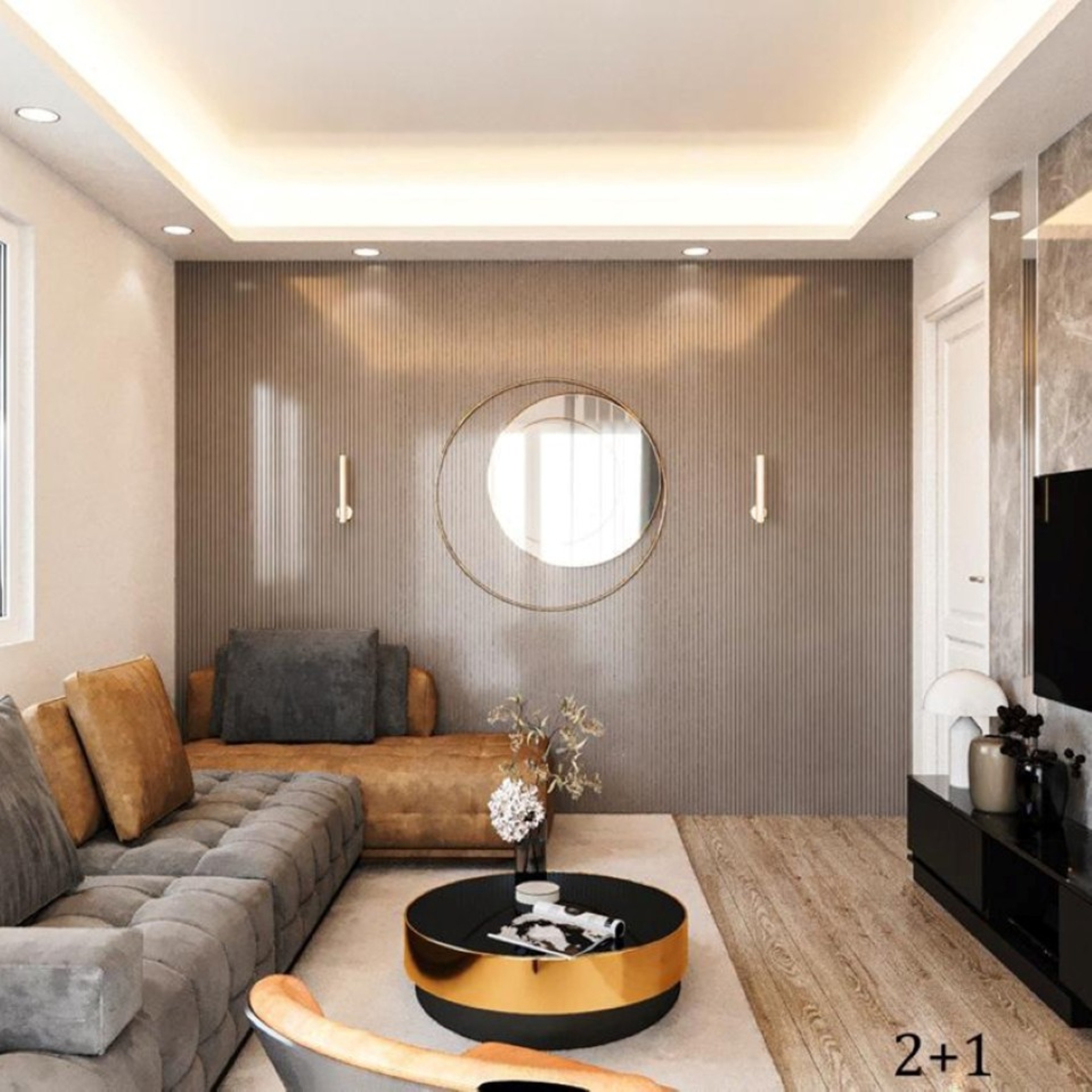 Luxury 2+1 Apartment with Sea, Castle, and Mountain Views in Mersin - Tömük