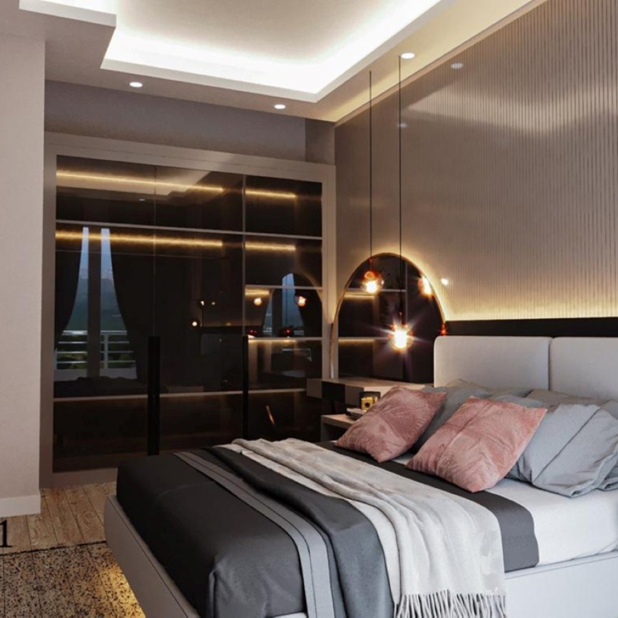 Luxury 2+1 Apartment with Sea, Castle, and Mountain Views in Mersin - Tömük