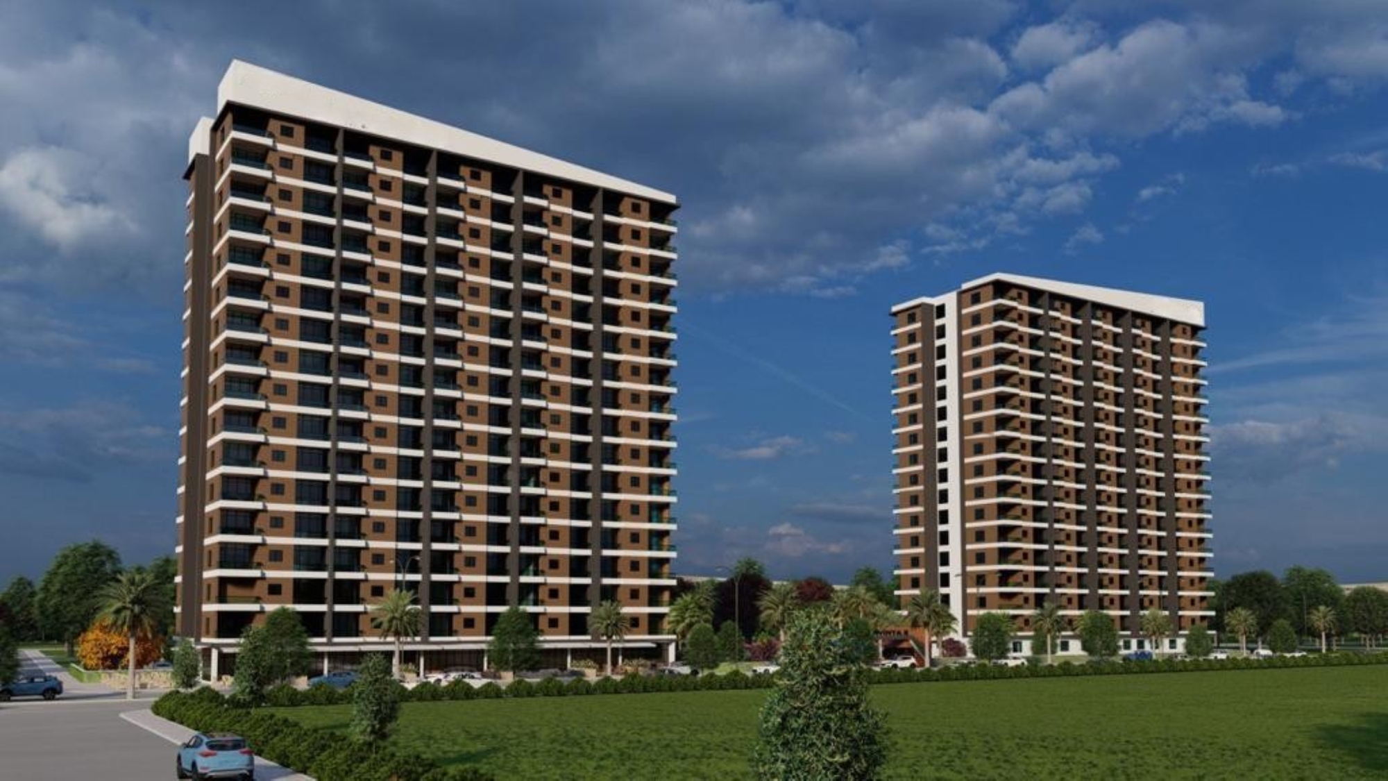 Luxuriöses 2+1 Apartment mit Meerblick, Burg- und Bergblick in Mersin - Tömük