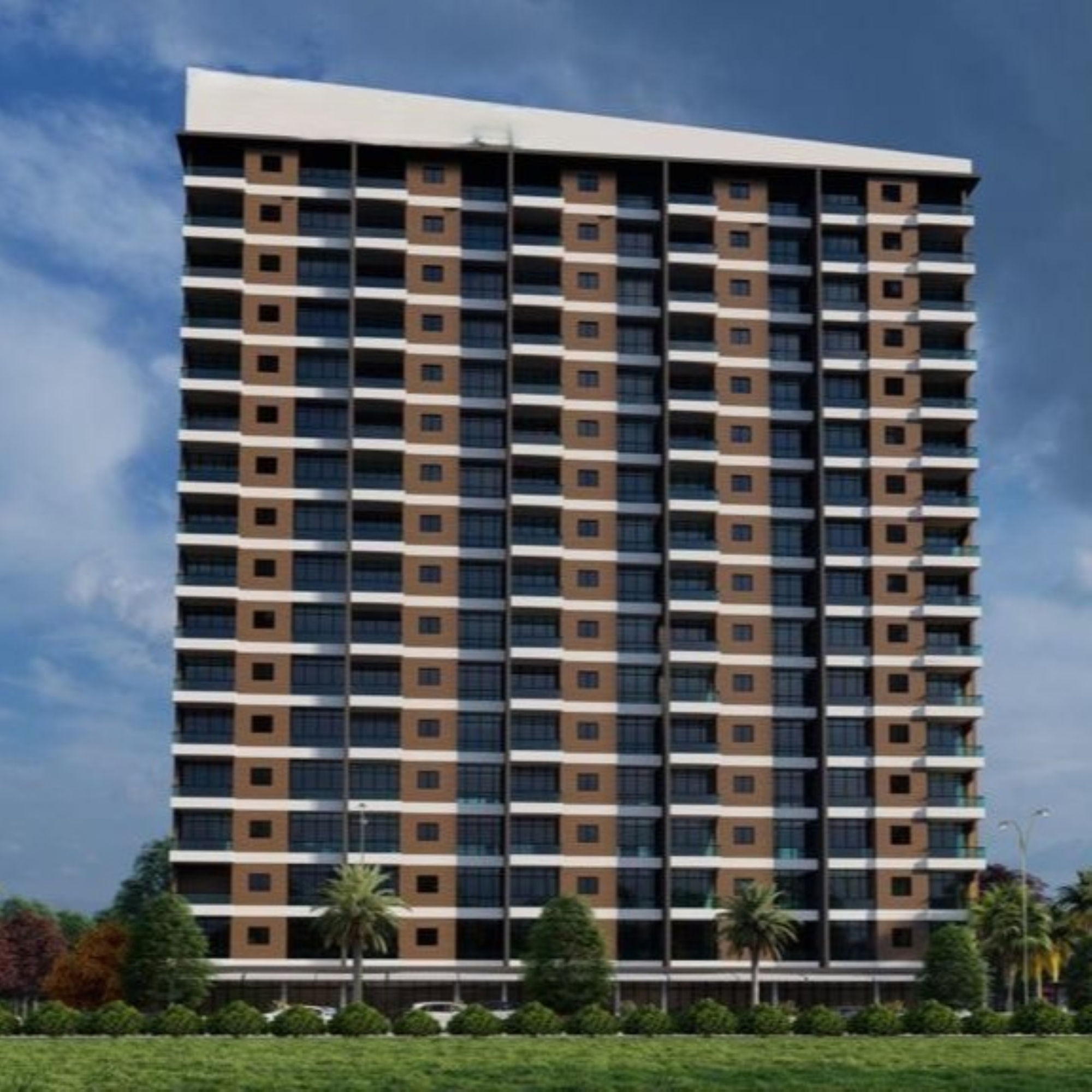 Luxuriöses 2+1 Apartment mit Meerblick, Burg- und Bergblick in Mersin - Tömük