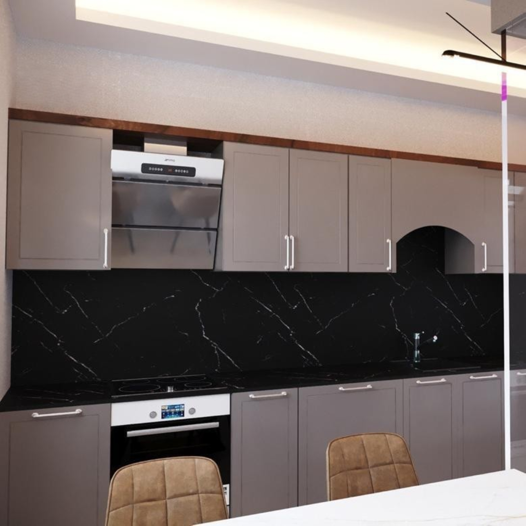 Luxuriöses 2+1 Apartment mit Meerblick, Burg- und Bergblick in Mersin - Tömük