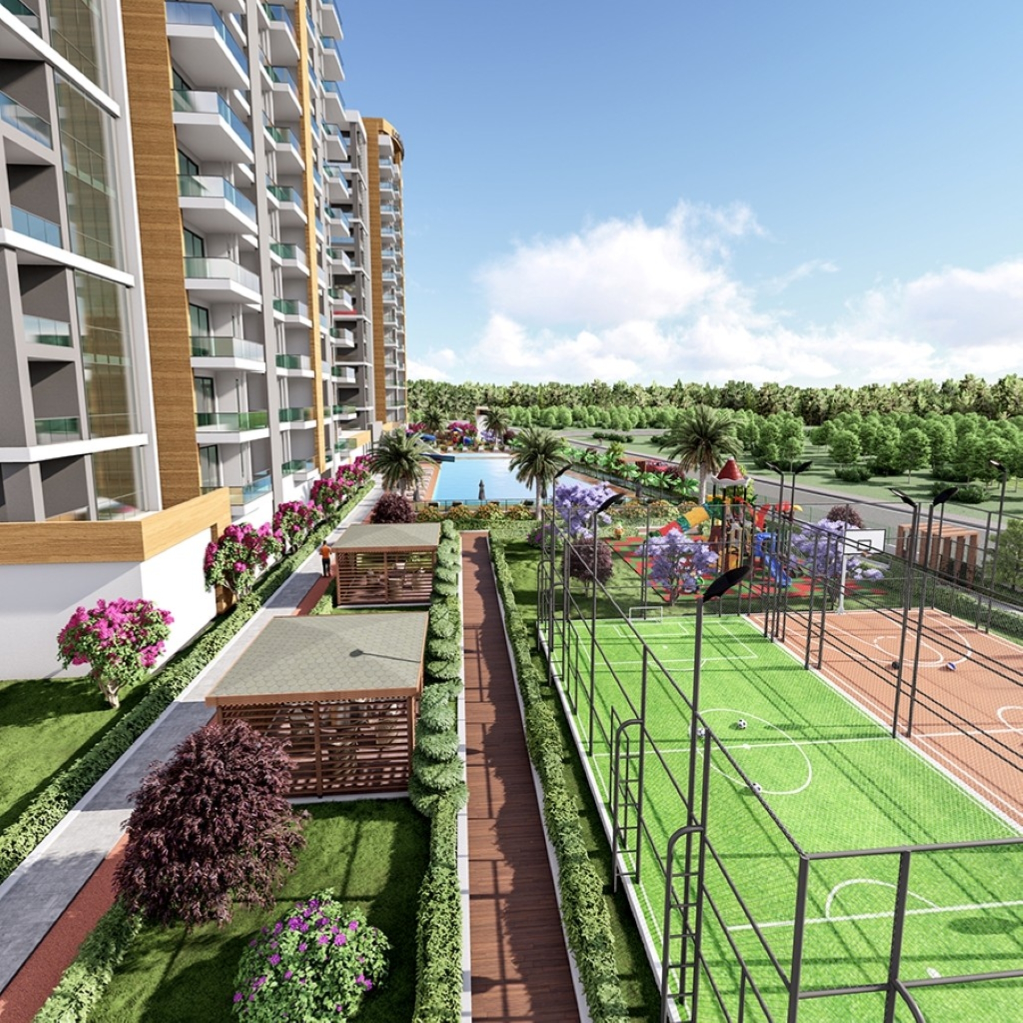 Peaceful retreat in modern design new project in Mersin
