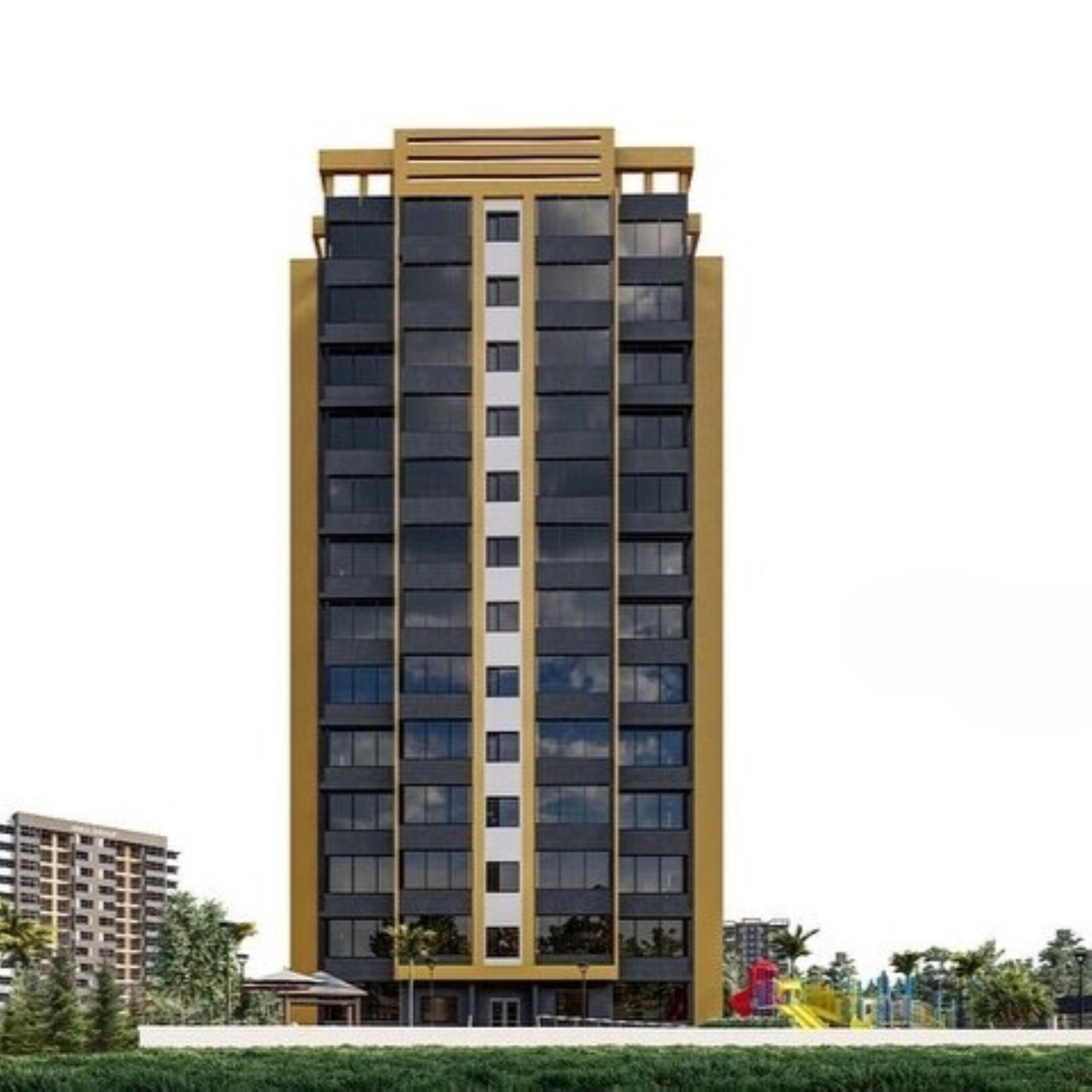Luxuriöses 2+1 Apartment mit Meeres- und Bergblick, Mersin-Mezitli