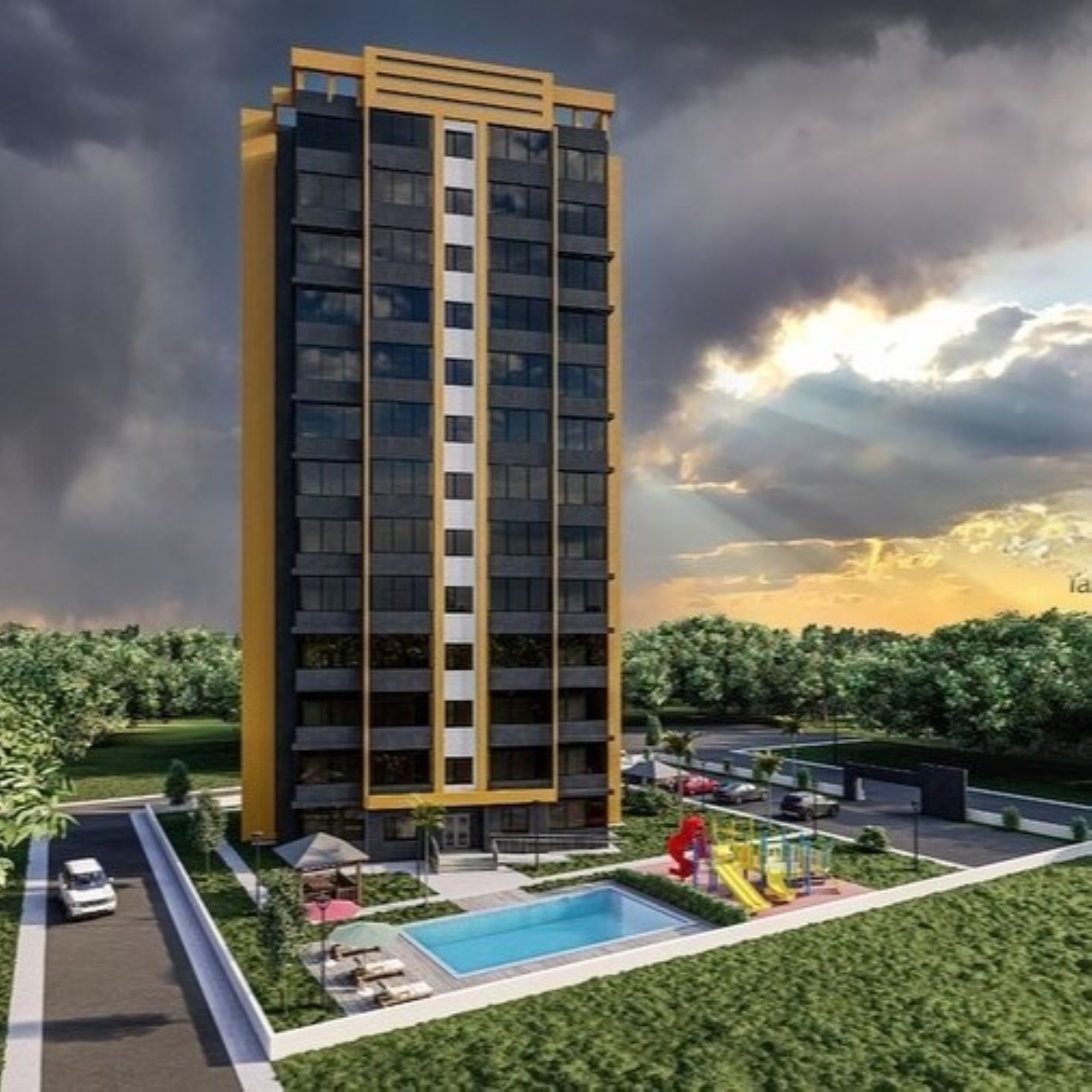 Luxuriöses 2+1 Apartment mit Meeres- und Bergblick, Mersin-Mezitli