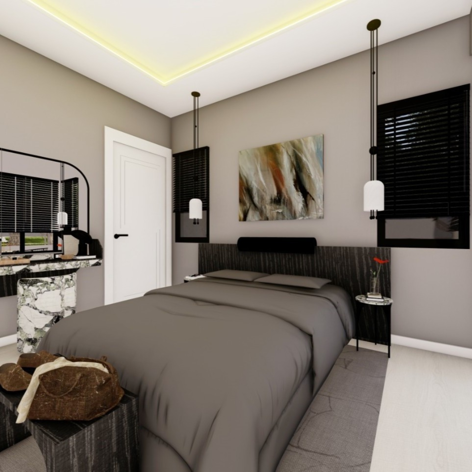 Luxuriöses 2+1 Apartment mit Meeres- und Bergblick, Mersin-Mezitli