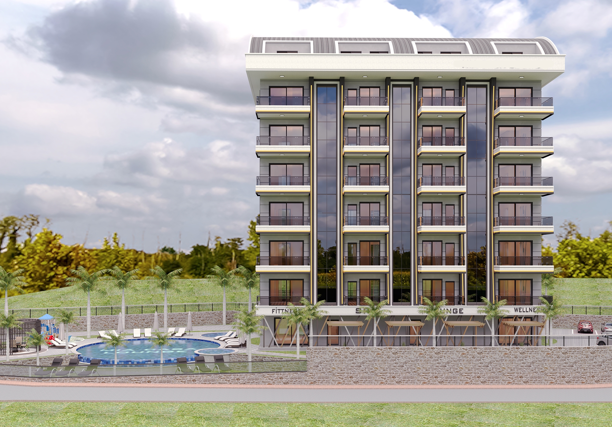 Luksuriøs 1+1 Leilighet med Sjø- og Fjellutsikt, Alanya - Demirtas