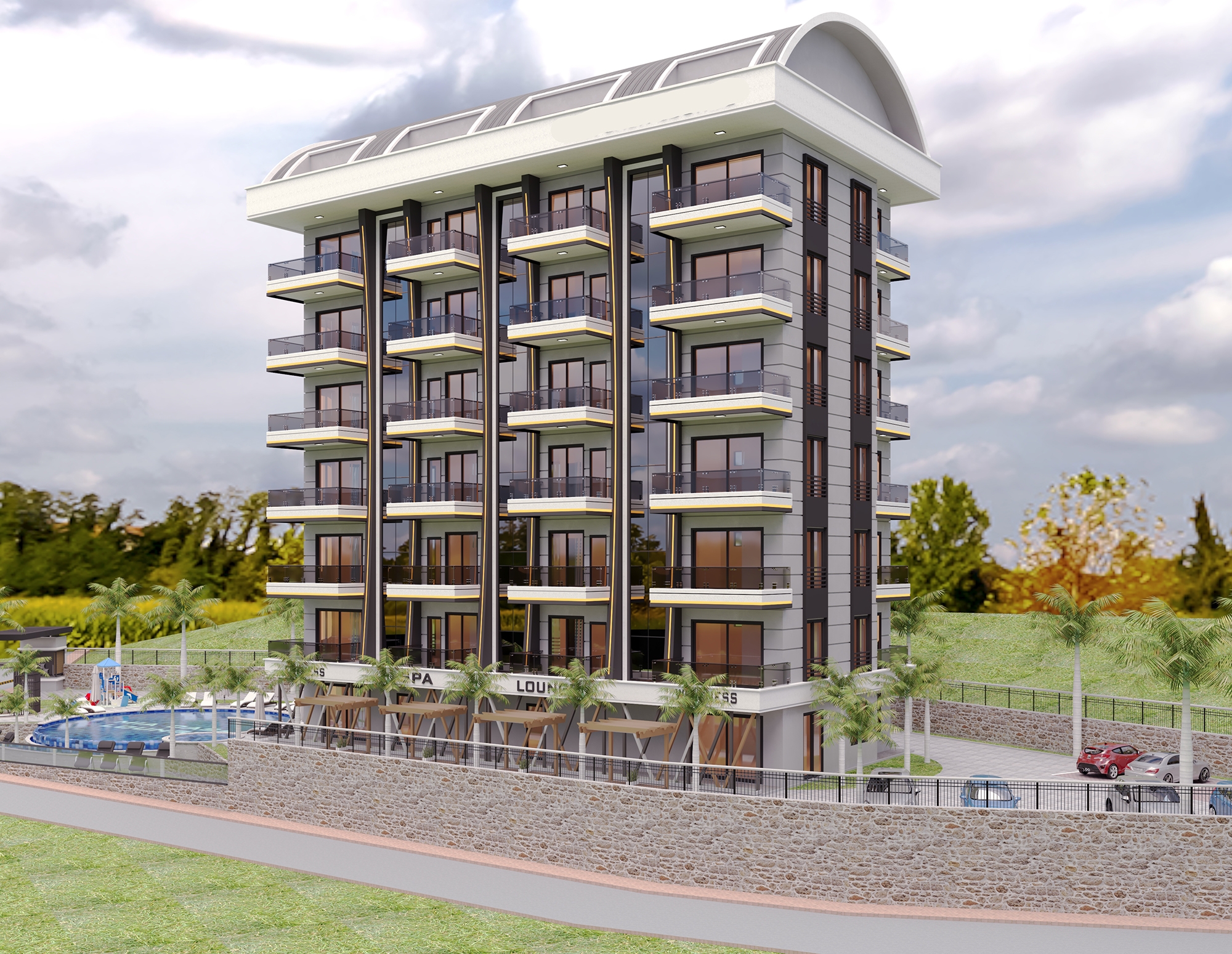 Luksuriøs 1+1 Leilighet med Sjø- og Fjellutsikt, Alanya - Demirtas