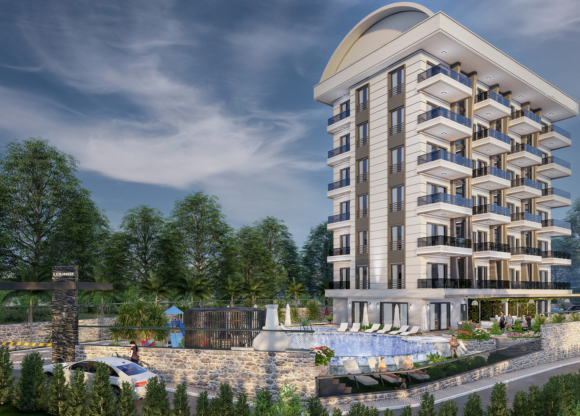 Luksuriøs 1+1 Leilighet med Sjø- og Fjellutsikt, Alanya - Demirtas