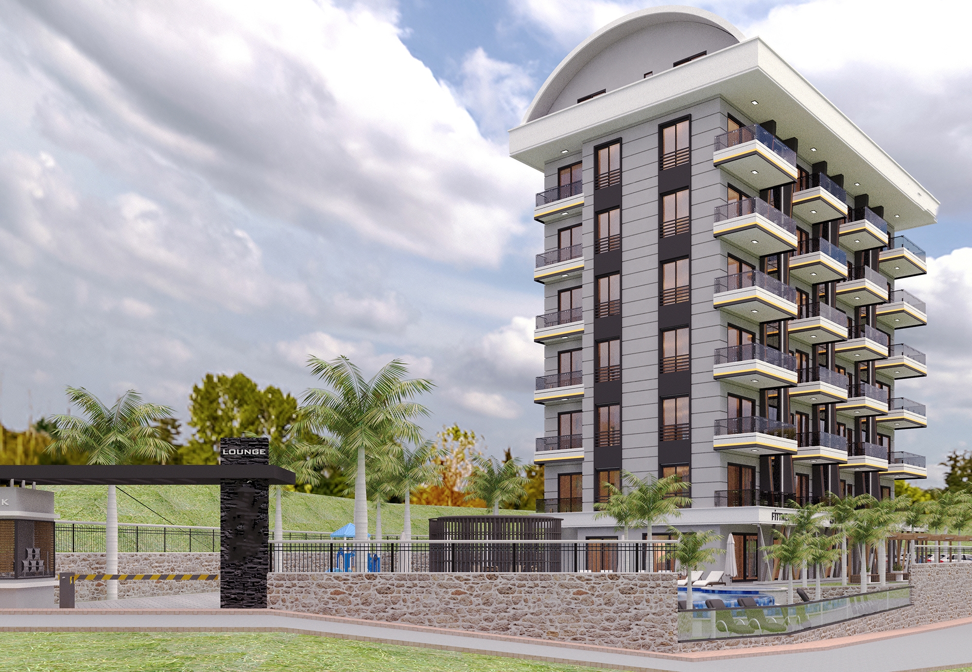 Luksuriøs 1+1 Leilighet med Sjø- og Fjellutsikt, Alanya - Demirtas