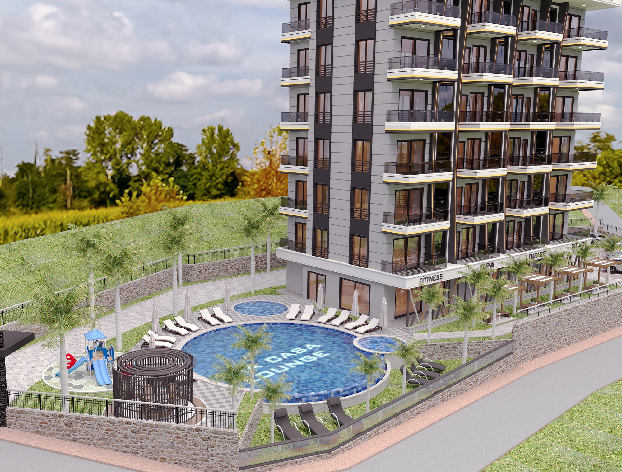 Luksuriøs 1+1 Leilighet med Sjø- og Fjellutsikt, Alanya - Demirtas