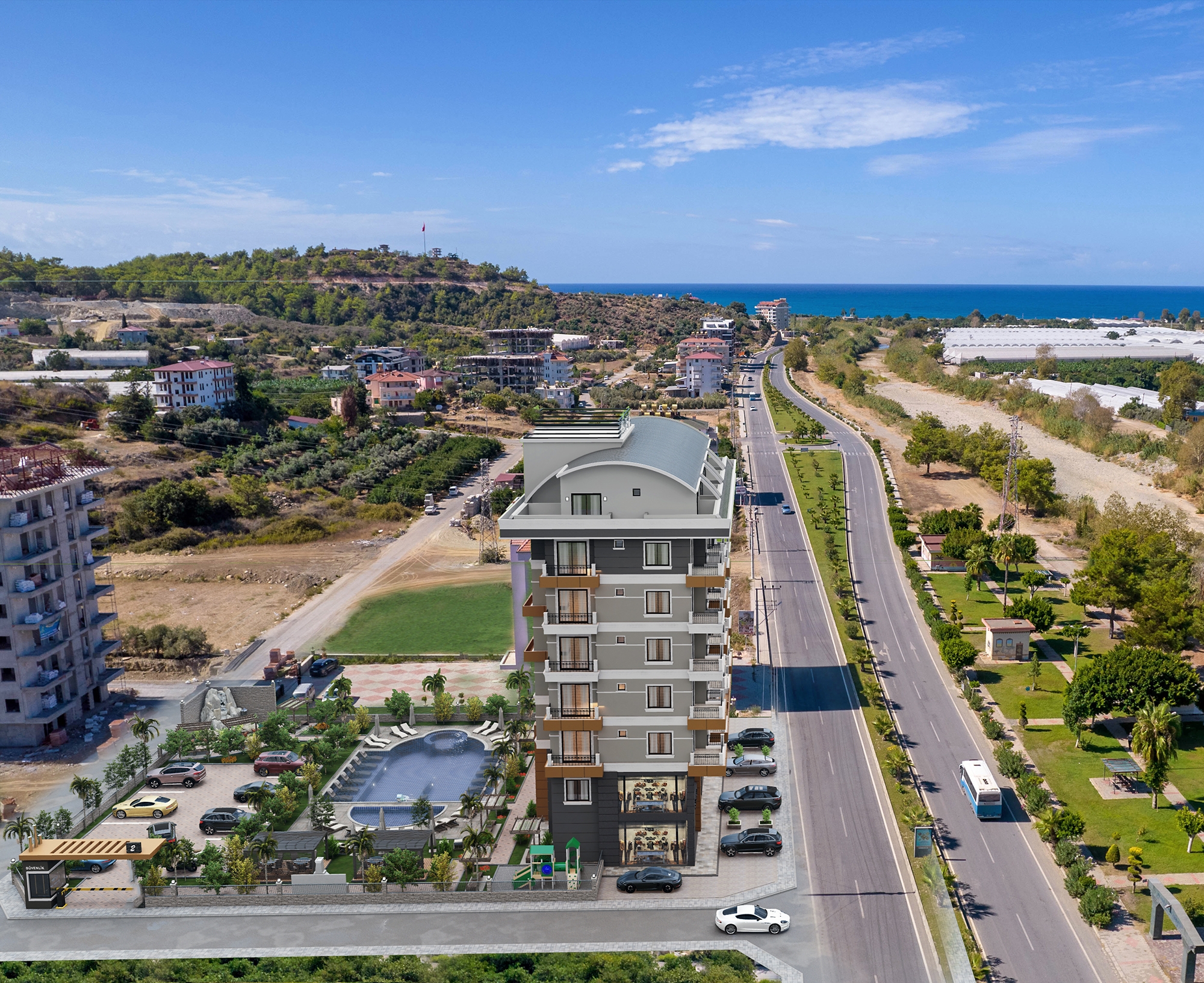 Luxury 1+1 Apartment with Mountain View, Alanya - Demirtas