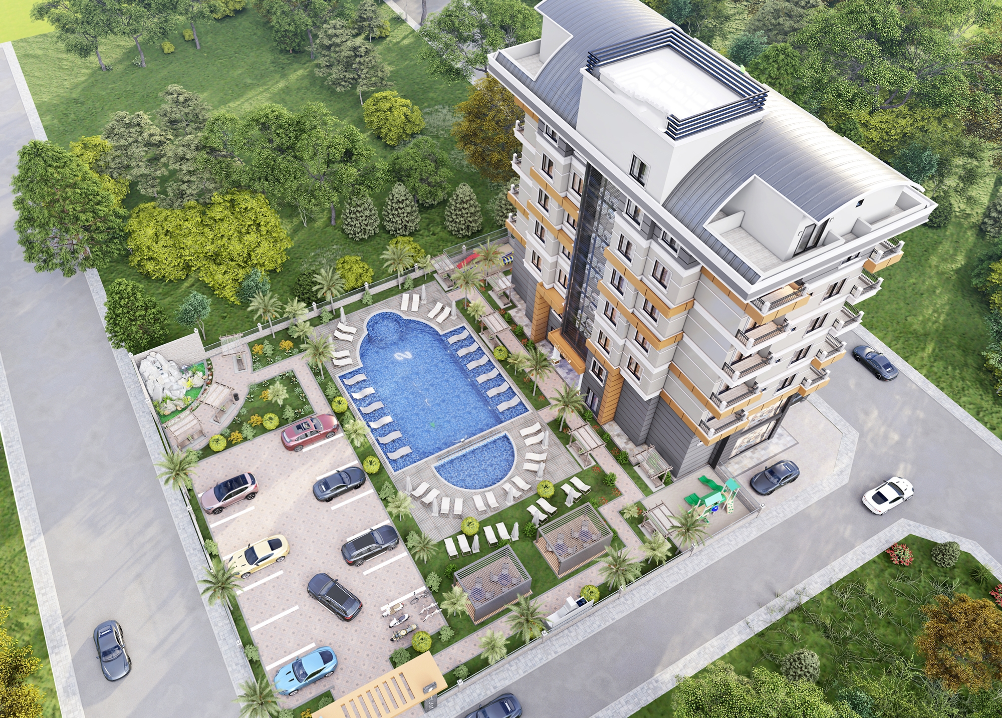 Luxury 1+1 Apartment with Mountain View, Alanya - Demirtas