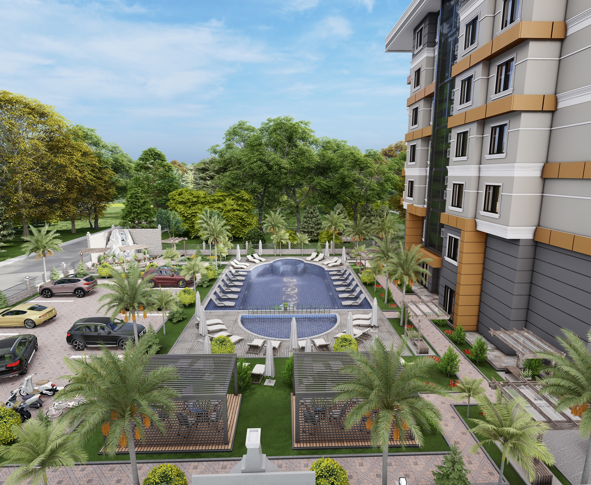 Luxury 1+1 Apartment with Mountain View, Alanya - Demirtas
