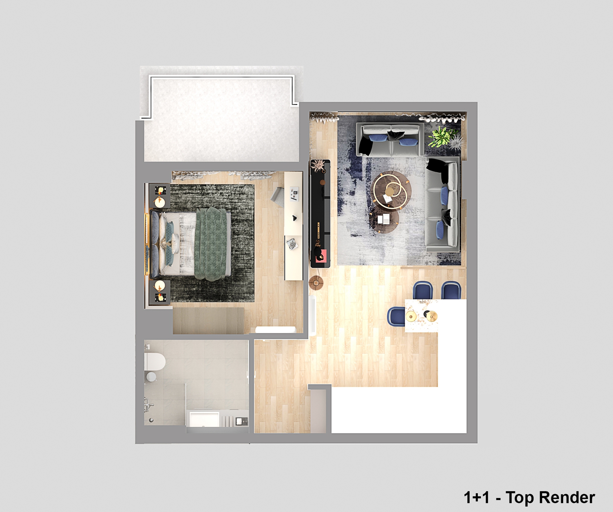 Luxury 1+1 Apartment with Mountain View, Alanya - Demirtas