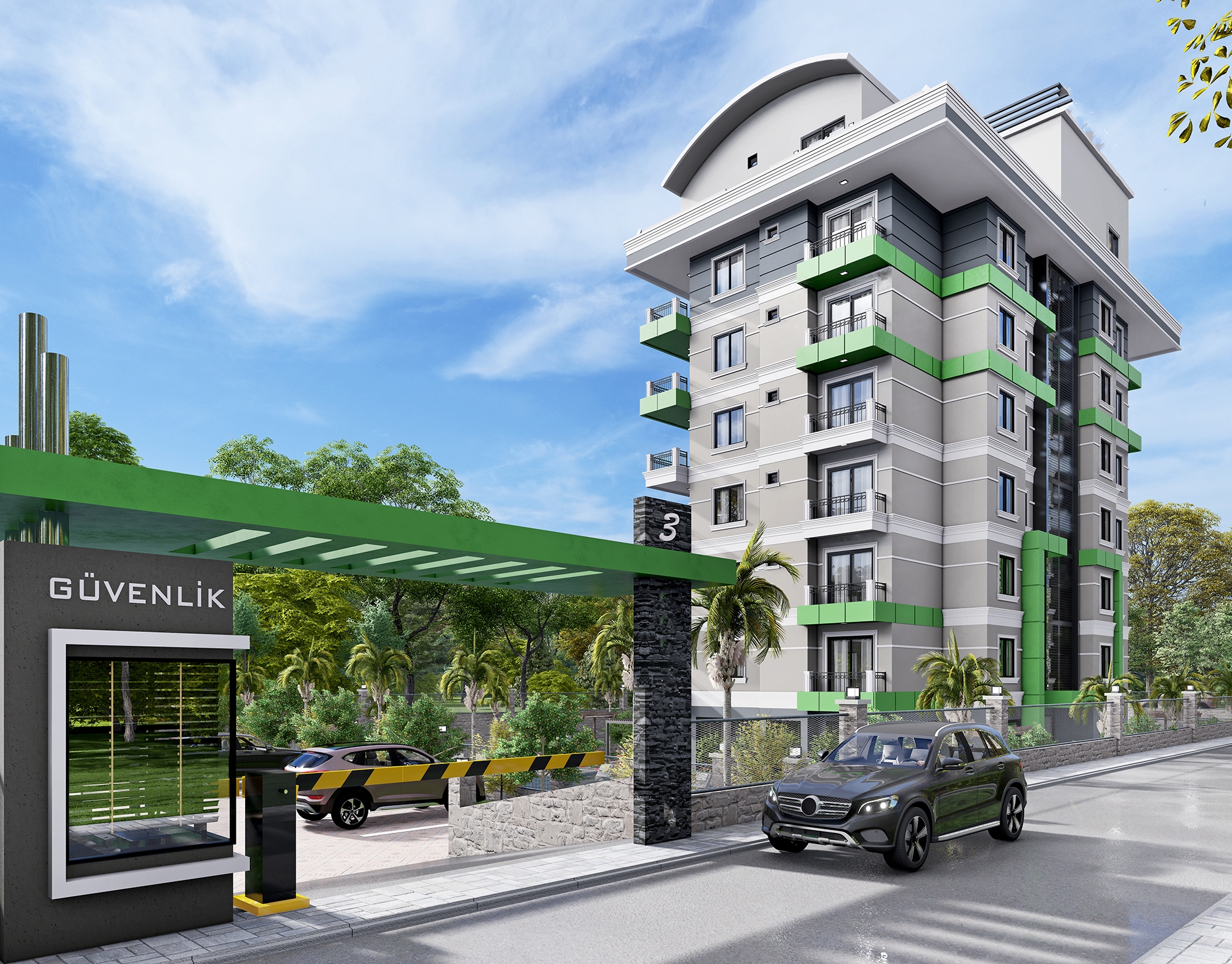 Luxuriöses 1+1 Apartment mit Bergblick in Demirtas, Alanya