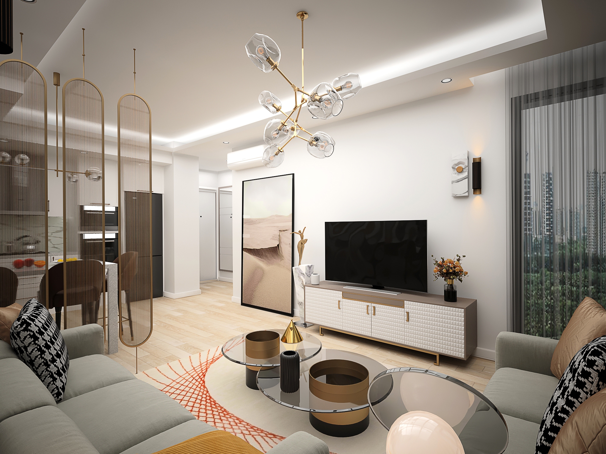 Luxuriöses 1+1 Apartment mit Bergblick in Demirtas, Alanya