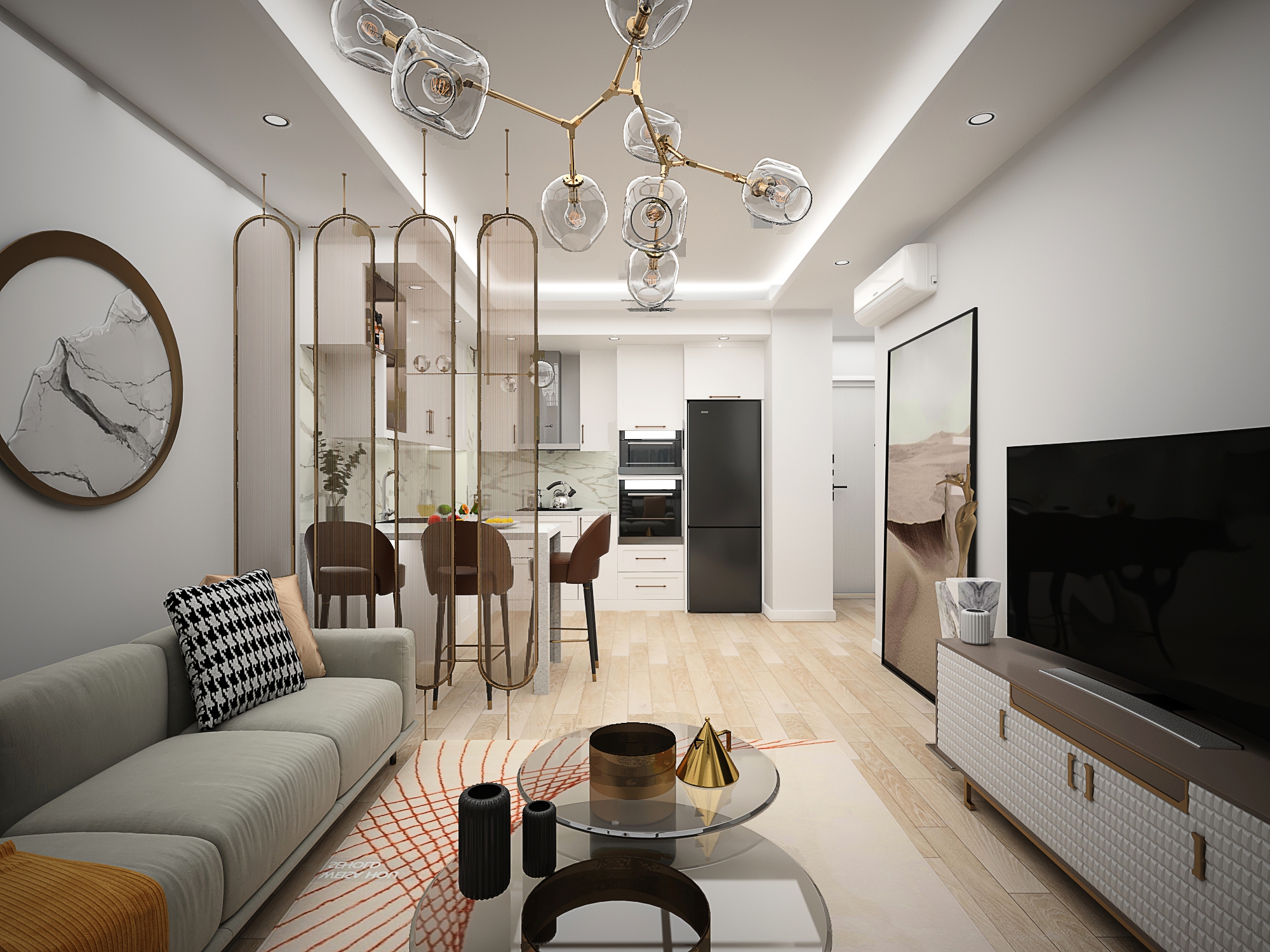 Luxuriöses 1+1 Apartment mit Bergblick in Demirtas, Alanya