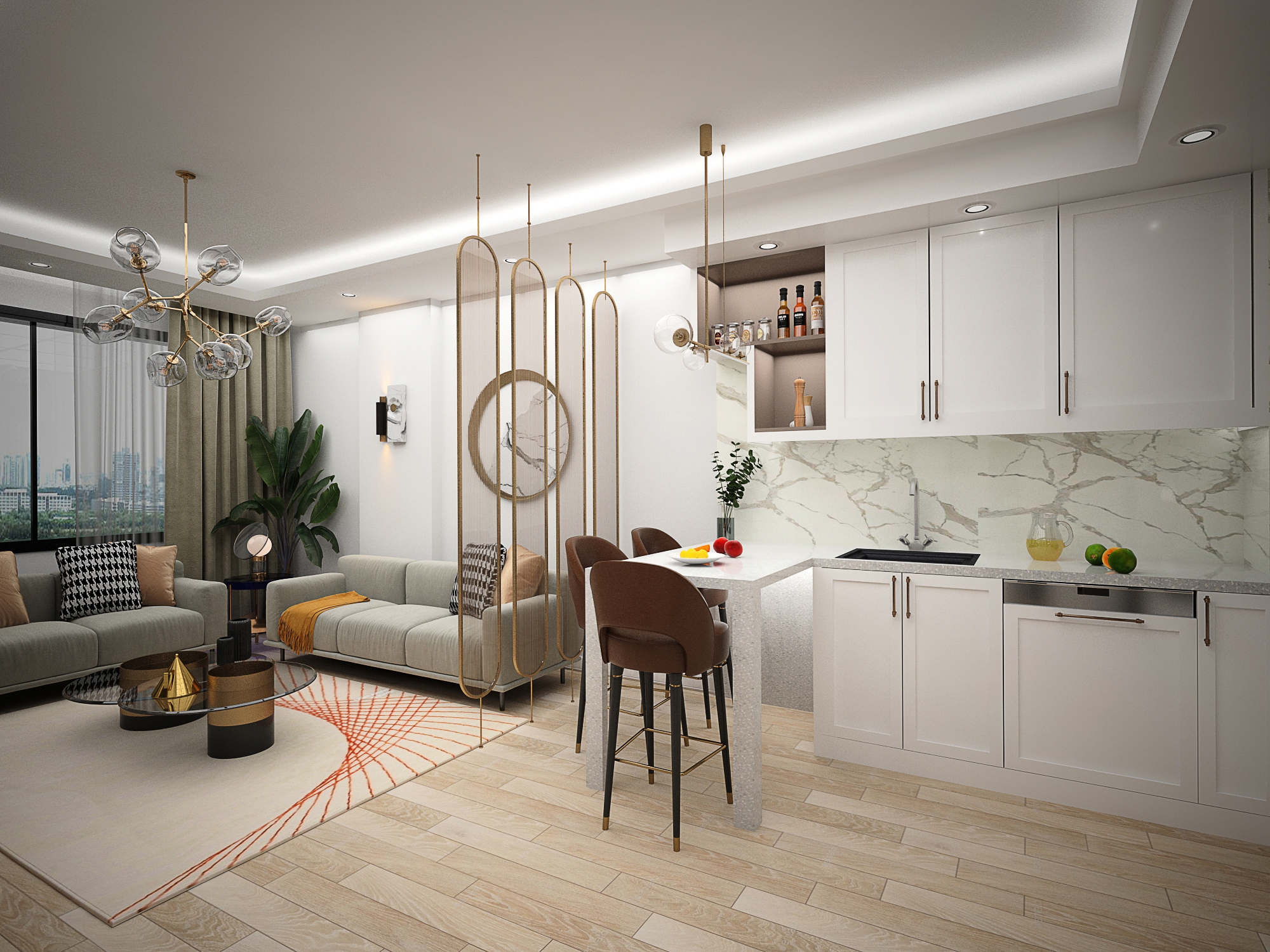 Luxuriöses 1+1 Apartment mit Bergblick in Demirtas, Alanya