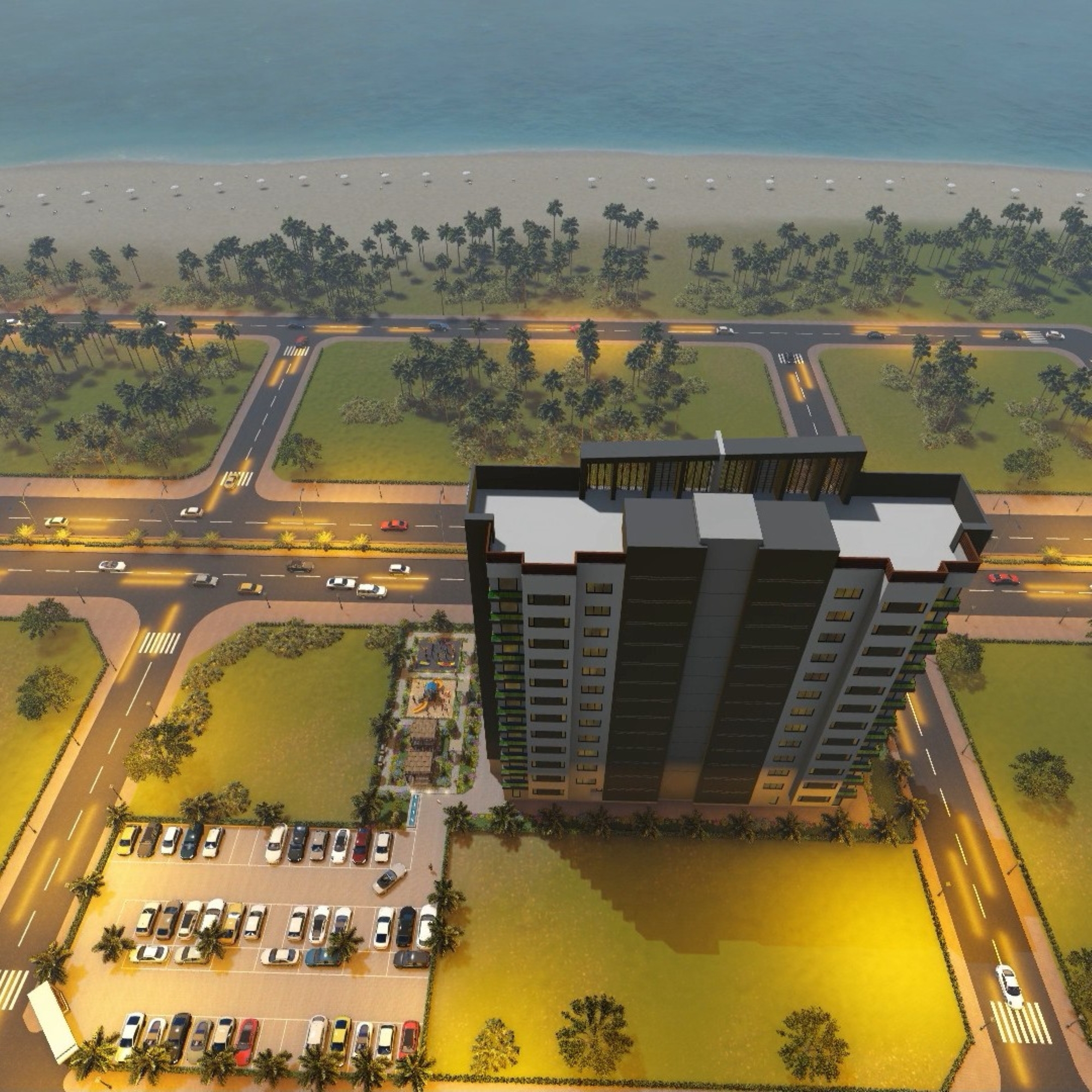 Luxuriöses 1+1 Apartment mit Meerblick und Bergblick, Mersin - Ayaş