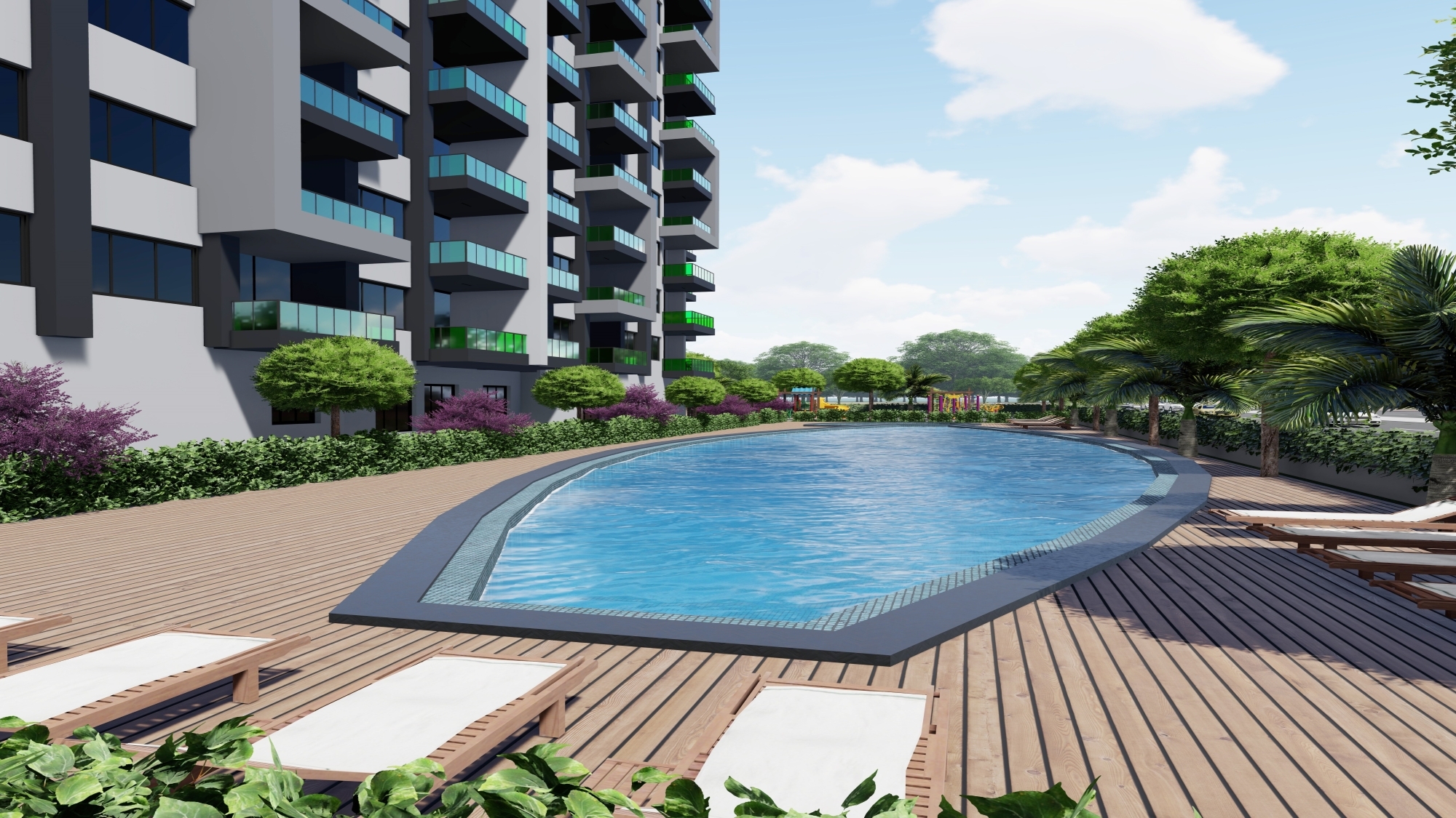 Luxuriöses 1+1 Apartment mit Meerblick und Bergblick, Mersin - Ayaş