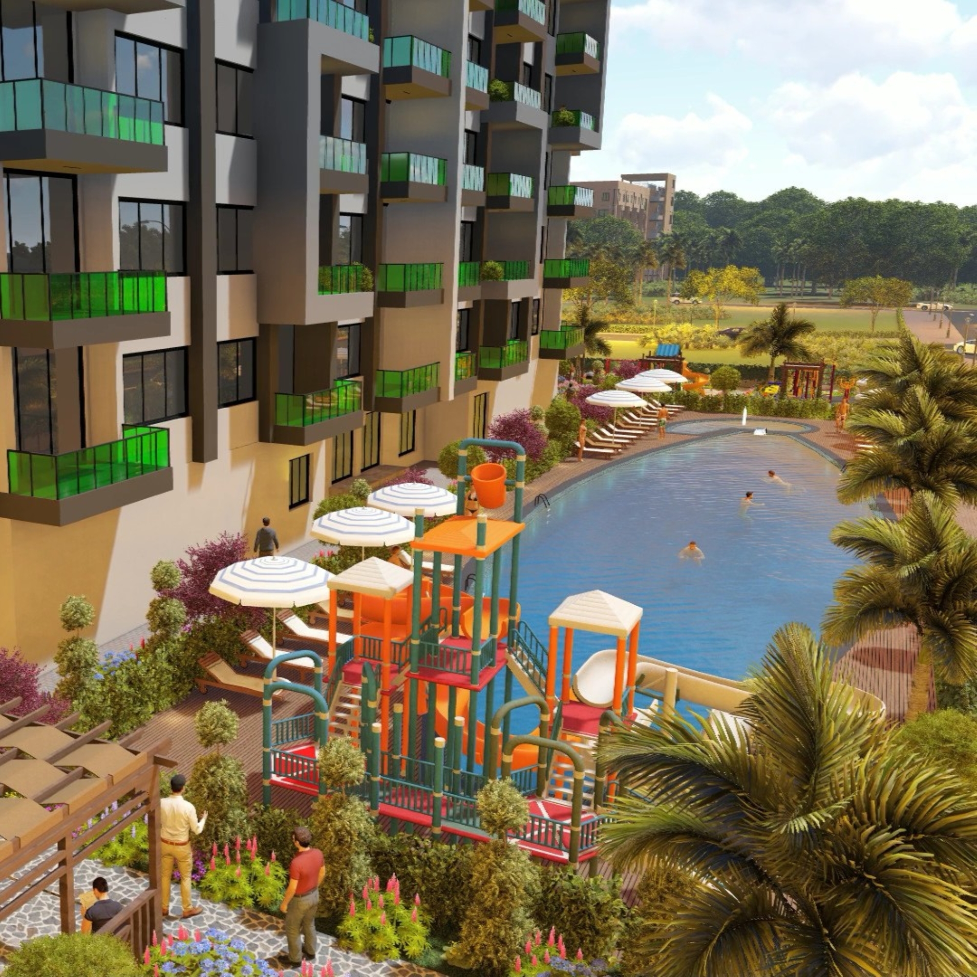 Luxuriöses 1+1 Apartment mit Meerblick und Bergblick, Mersin - Ayaş