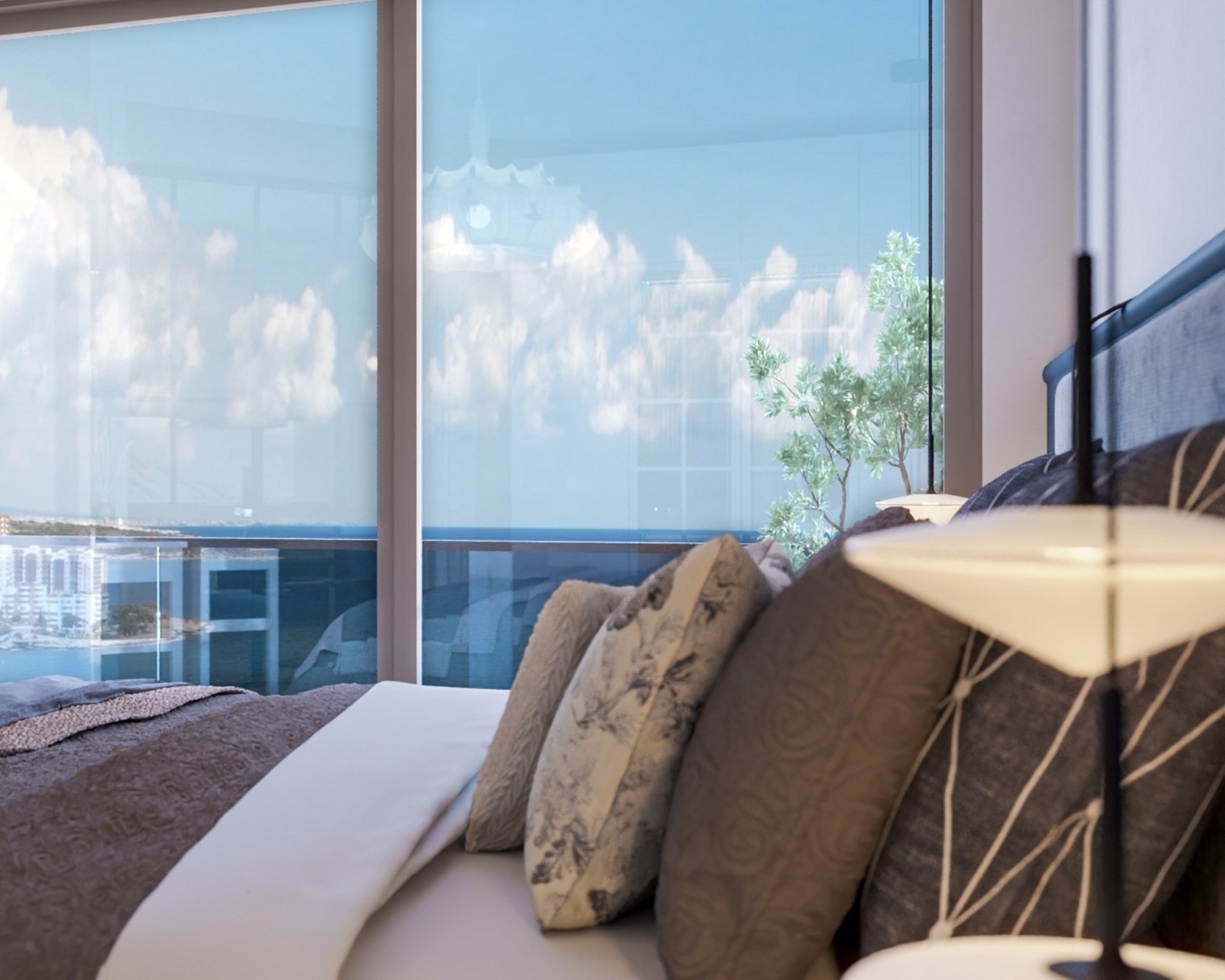 Luxuriöses 1+1 Apartment mit Meeres- und Burgblick, Mersin Ayas