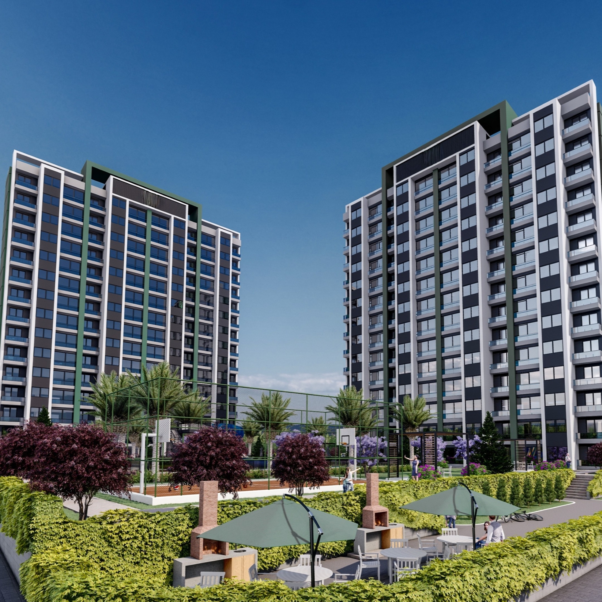 Luxuriöse 2+1 Wohnung mit Meerblick und Burgblick, Mersin
