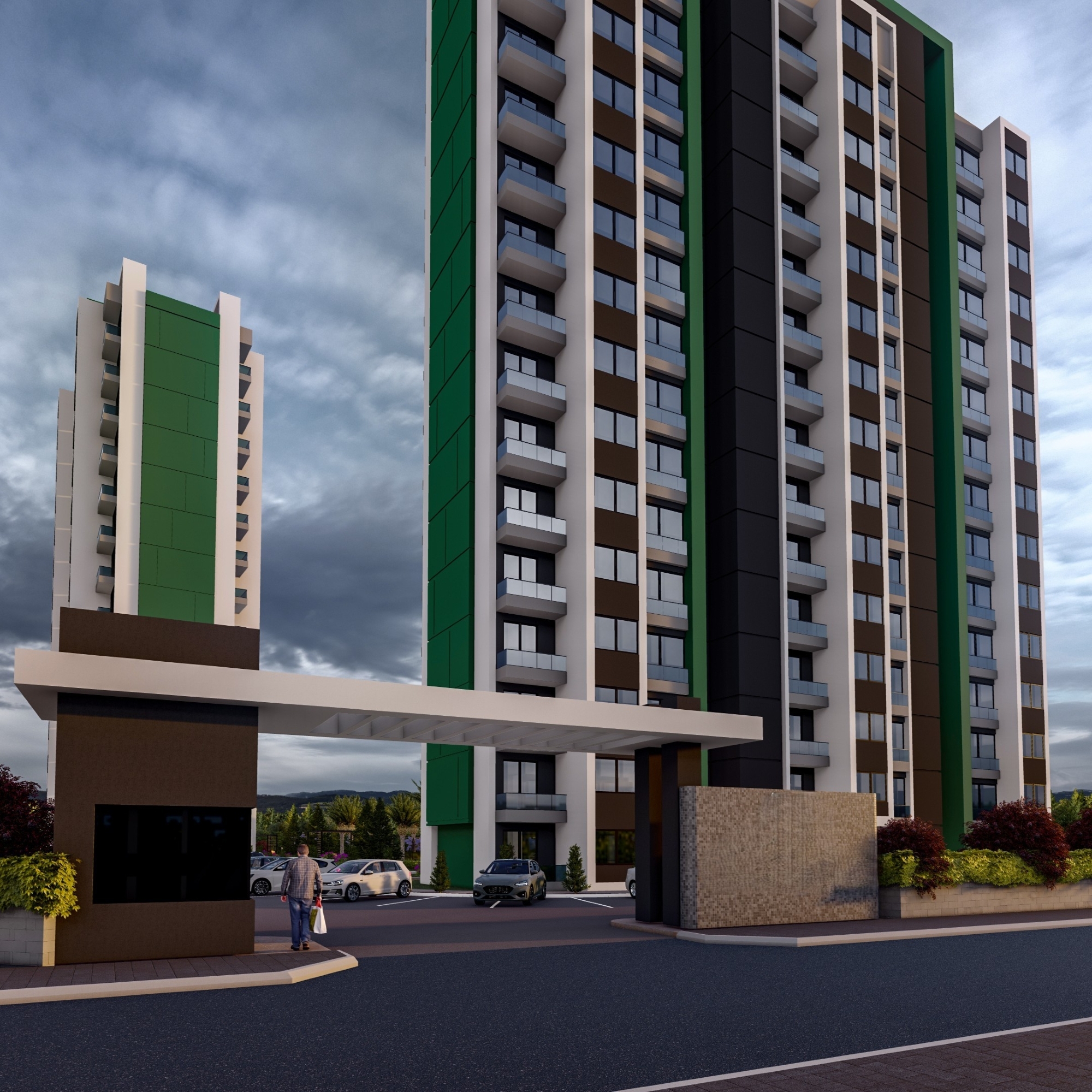 Luxuriöse 2+1 Wohnung mit Meerblick und Burgblick, Mersin