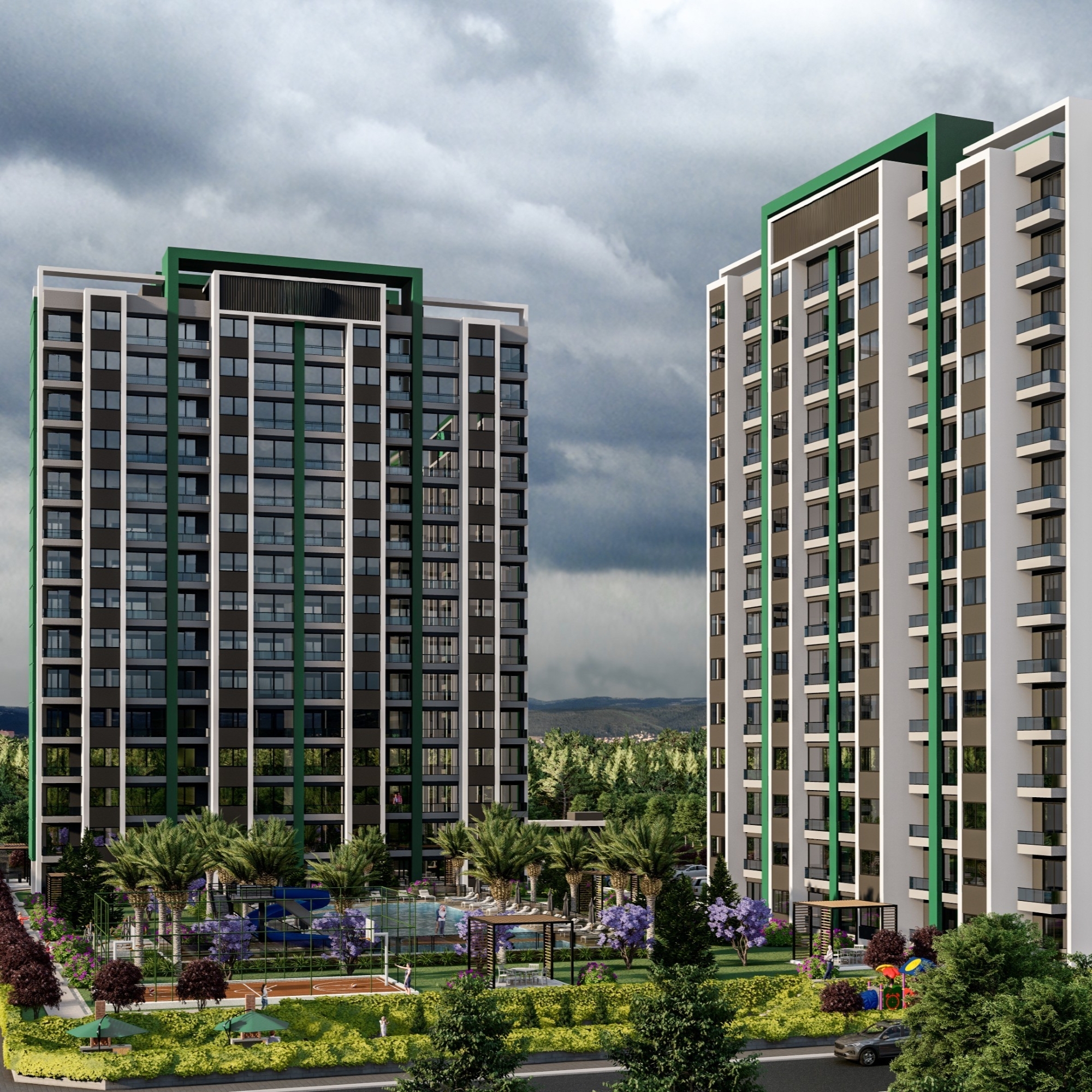 Luxuriöse 2+1 Wohnung mit Meerblick und Burgblick, Mersin