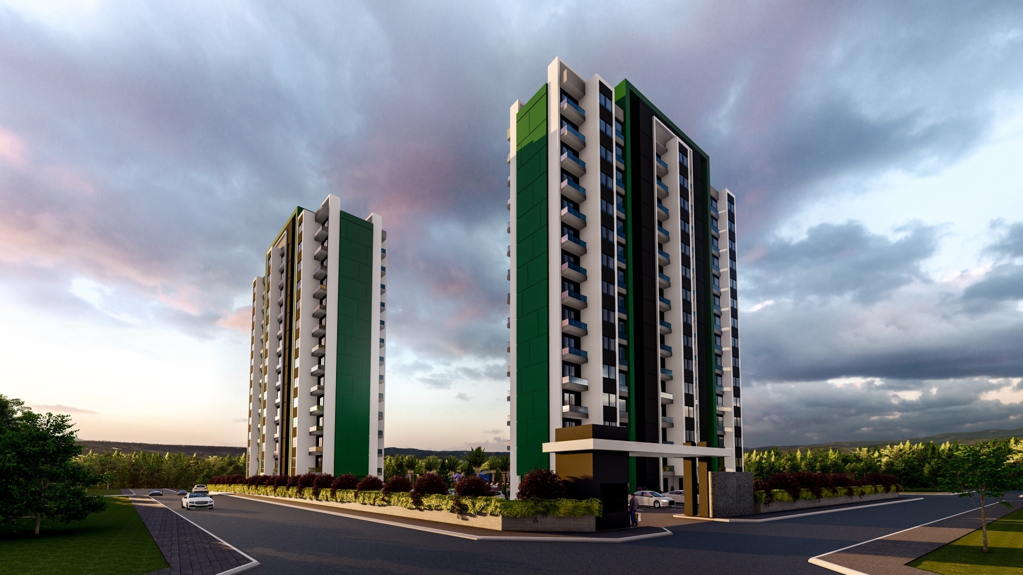 Luxuriöse 2+1 Wohnung mit Meerblick und Burgblick, Mersin