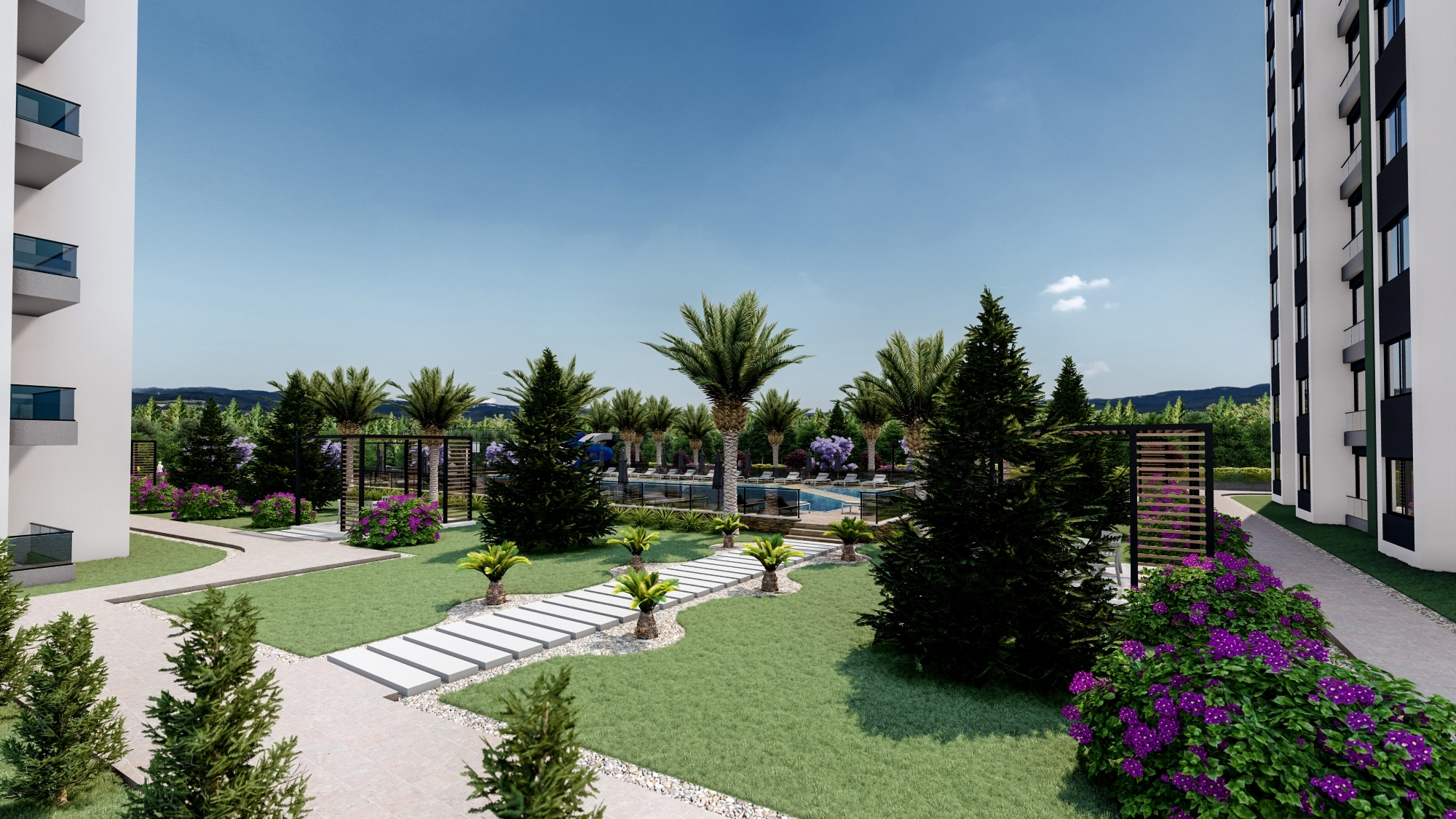 Luxuriöse 2+1 Wohnung mit Meerblick und Burgblick, Mersin