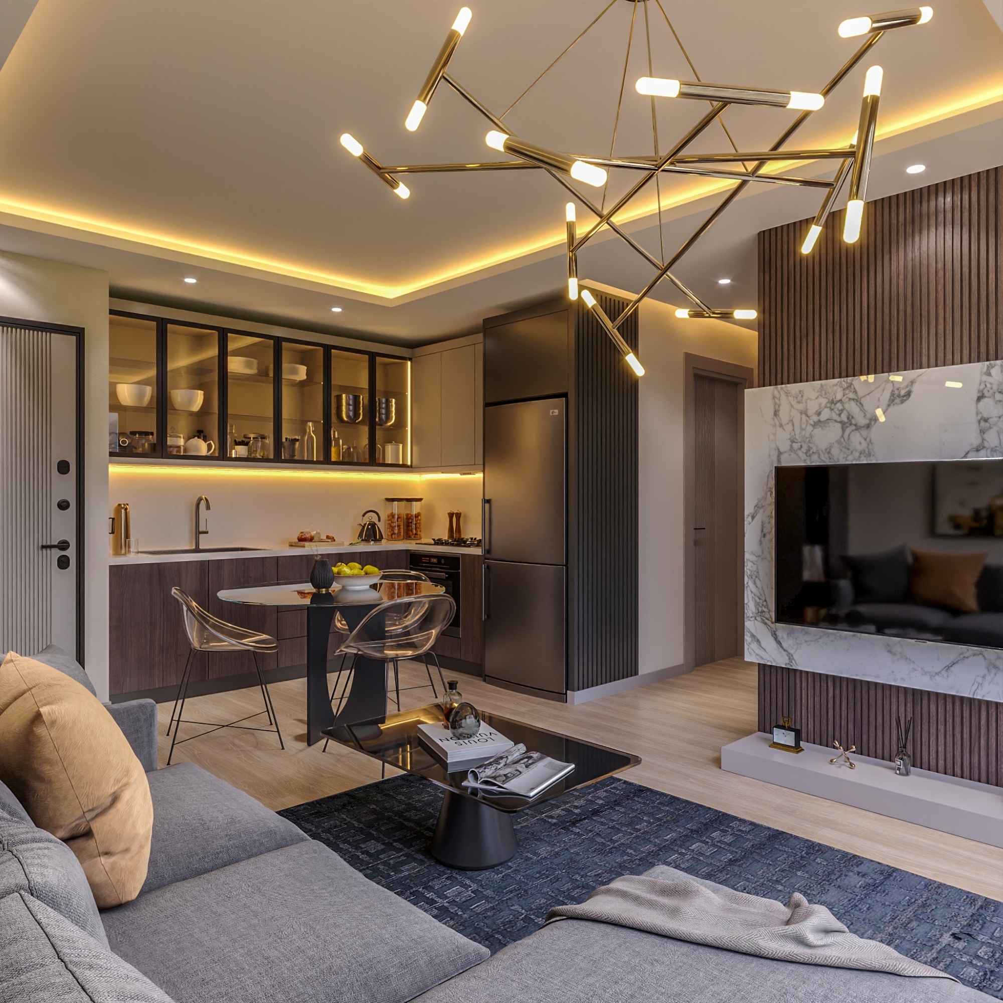 Luxuriöse 2+1 Wohnung mit Meerblick und Burgblick, Mersin