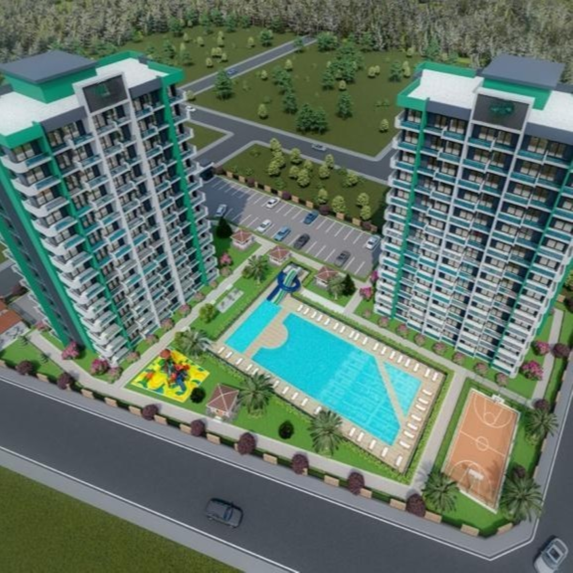 Luxurious 1+1 Apartment with Stunning Views, Mersin-Mezitli
