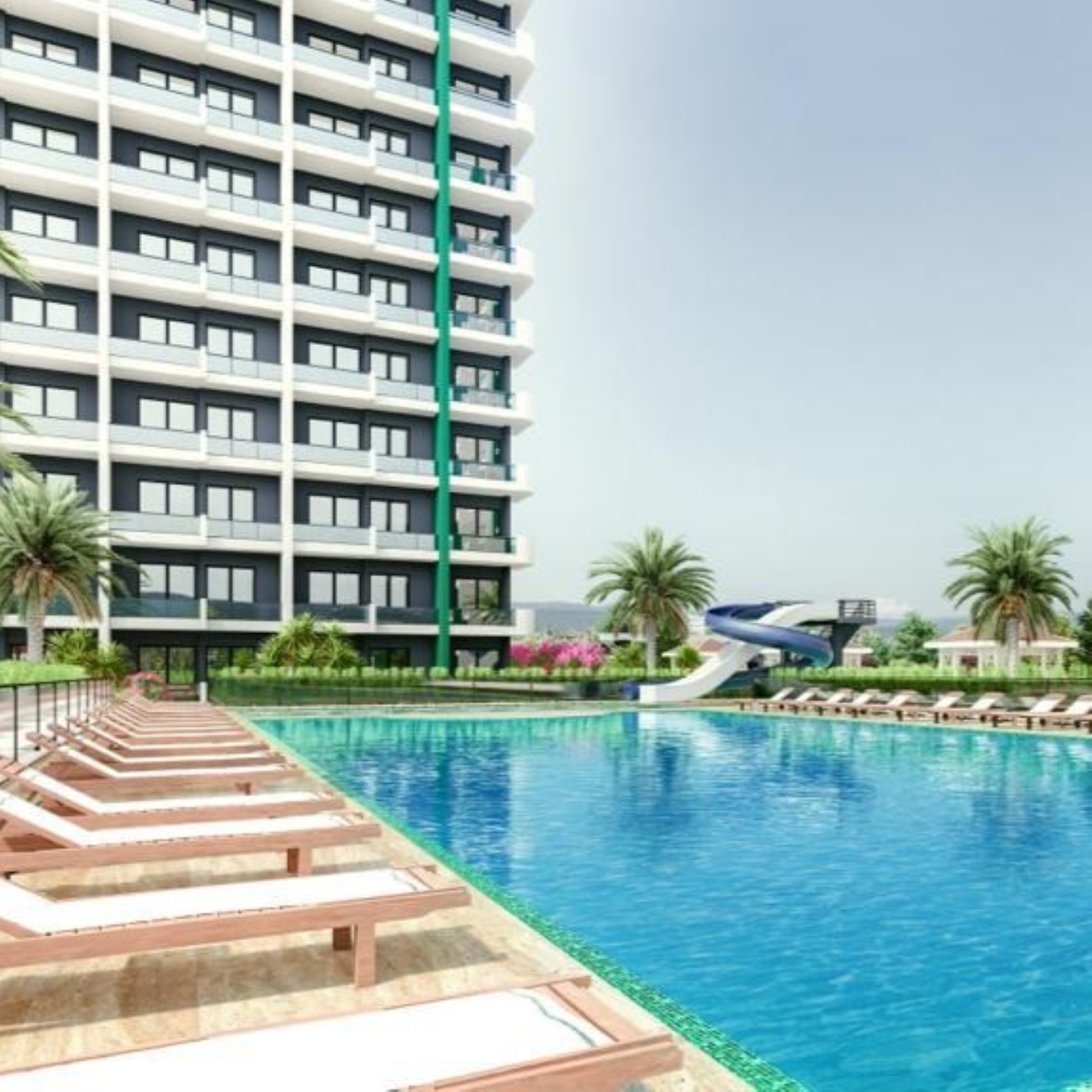 Luxurious 1+1 Apartment with Stunning Views, Mersin-Mezitli