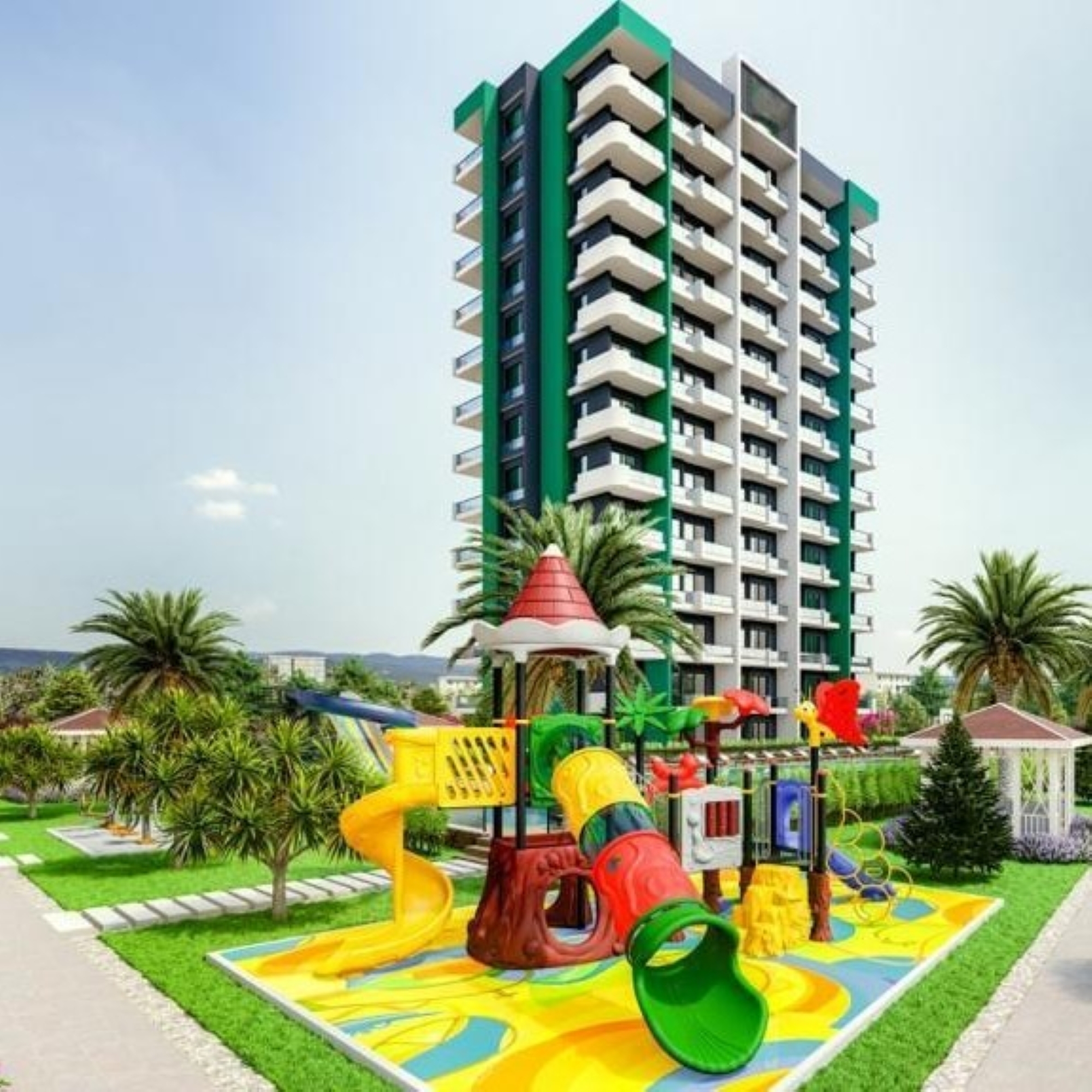 Luxurious 1+1 Apartment with Stunning Views, Mersin-Mezitli