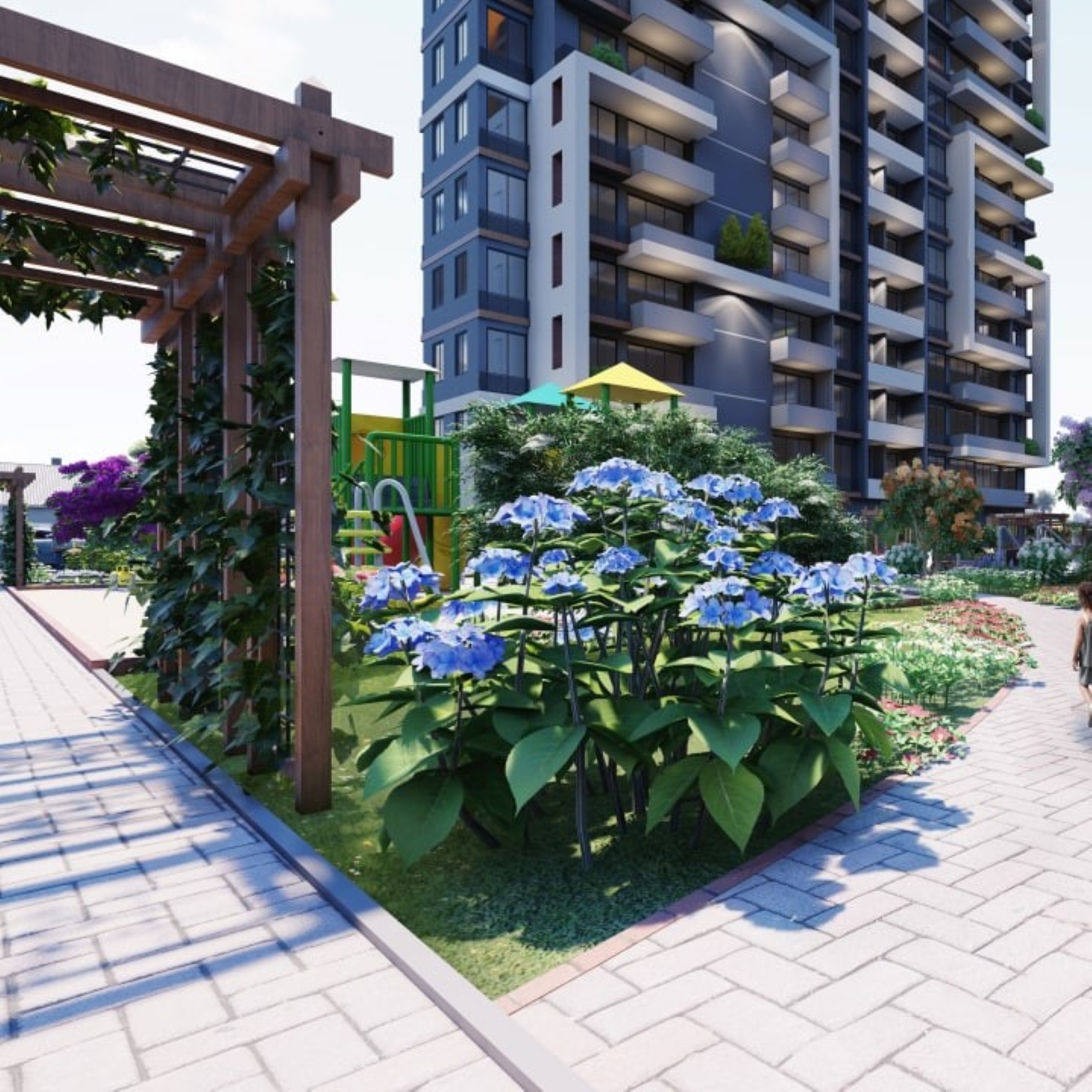 Luxuriöse 2+1 Wohnung mit Meerblick und Burgblick in Mersin - Tece