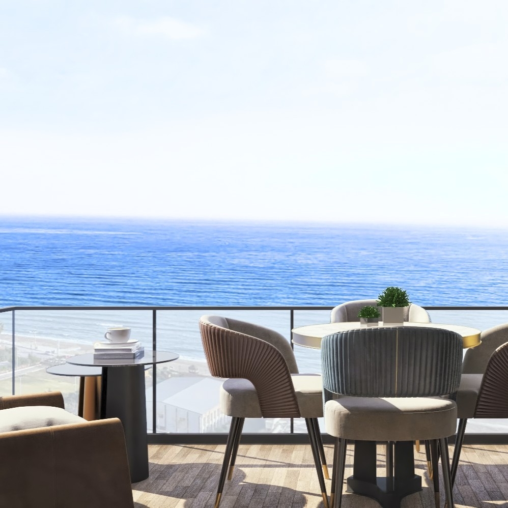 Luxuriöse 2+1 Wohnung mit Meerblick und Burgblick in Mersin - Tece