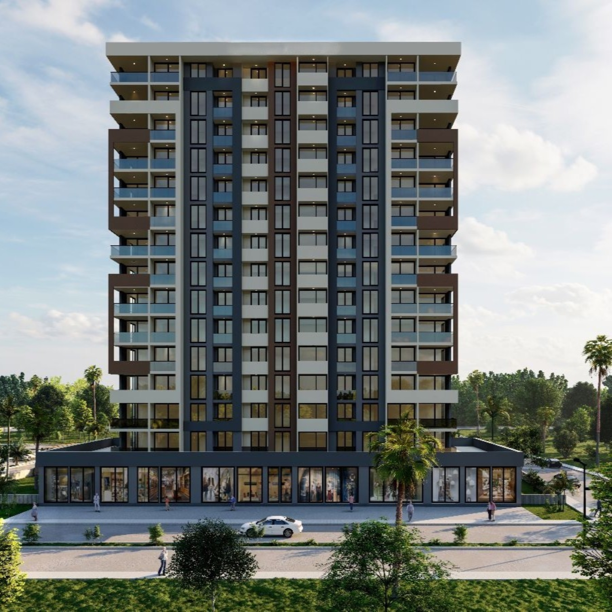Luxury 2+1 Apartment with Sea, Castle and Mountain Views in Mersin-Tece