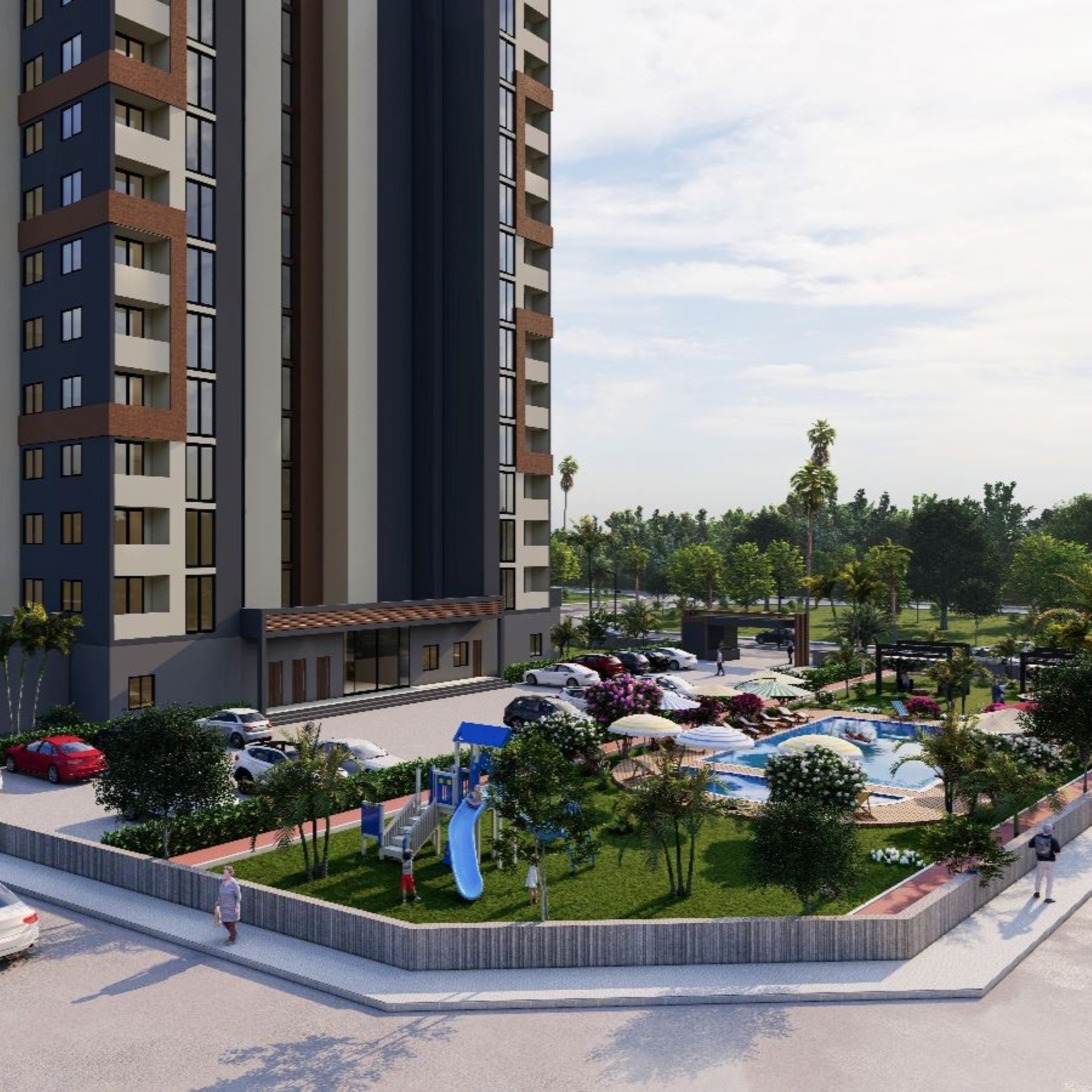Luxury 2+1 Apartment with Sea, Castle and Mountain Views in Mersin-Tece
