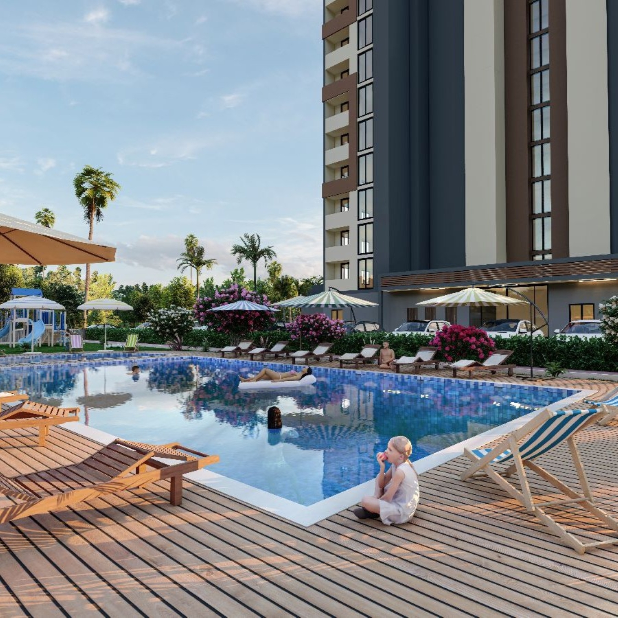 Luxury 2+1 Apartment with Sea, Castle and Mountain Views in Mersin-Tece