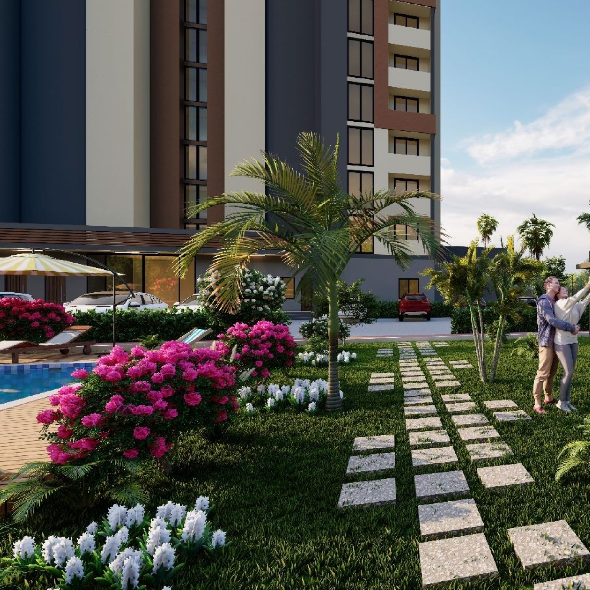 Luxury 2+1 Apartment with Sea, Castle and Mountain Views in Mersin-Tece