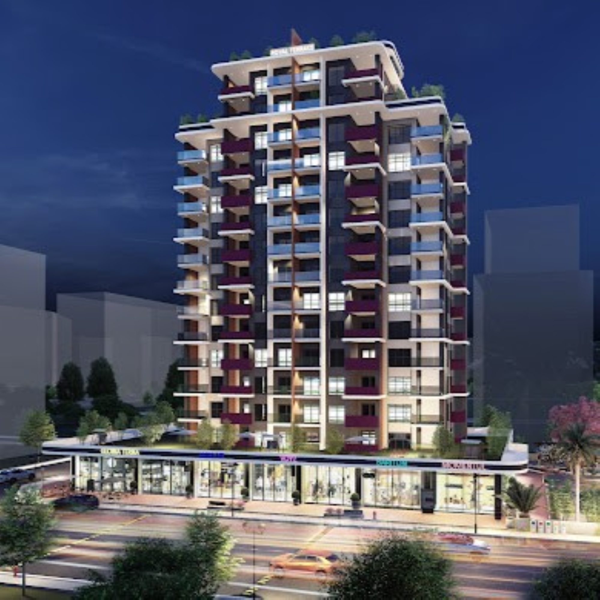 Luxuriöses 2+1 Apartment mit Meerblick und Bergblick, Mersin-Tece