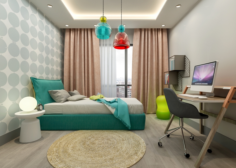 Luxuriöses 2+1 Apartment mit Meerblick und Bergblick, Mersin-Tece