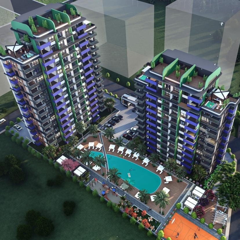 Luxurious 2+1 Apartment with Sea and Mountain Views, Mersin Mezitli