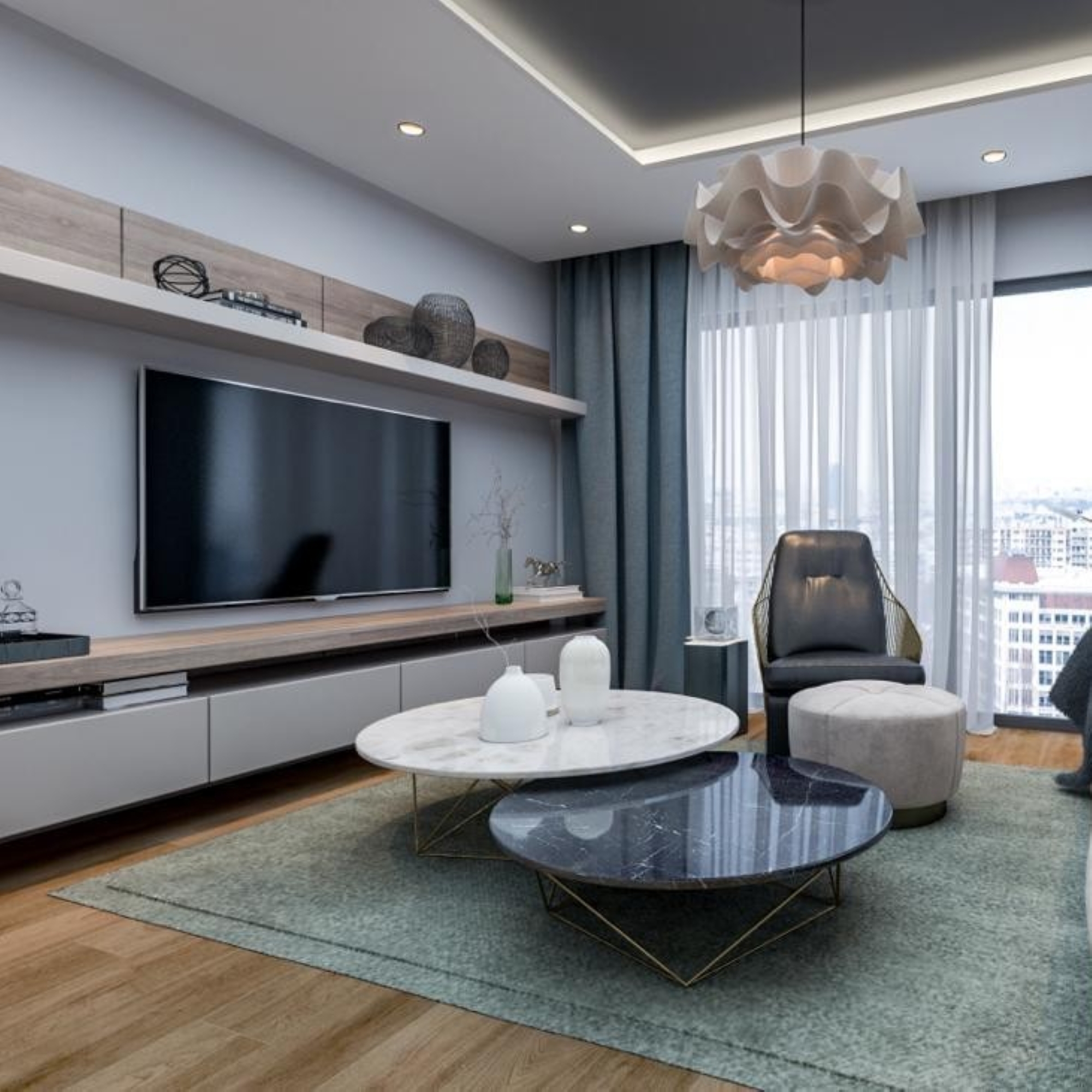 Luxurious 2+1 Apartment with Sea and Mountain Views, Mersin Mezitli