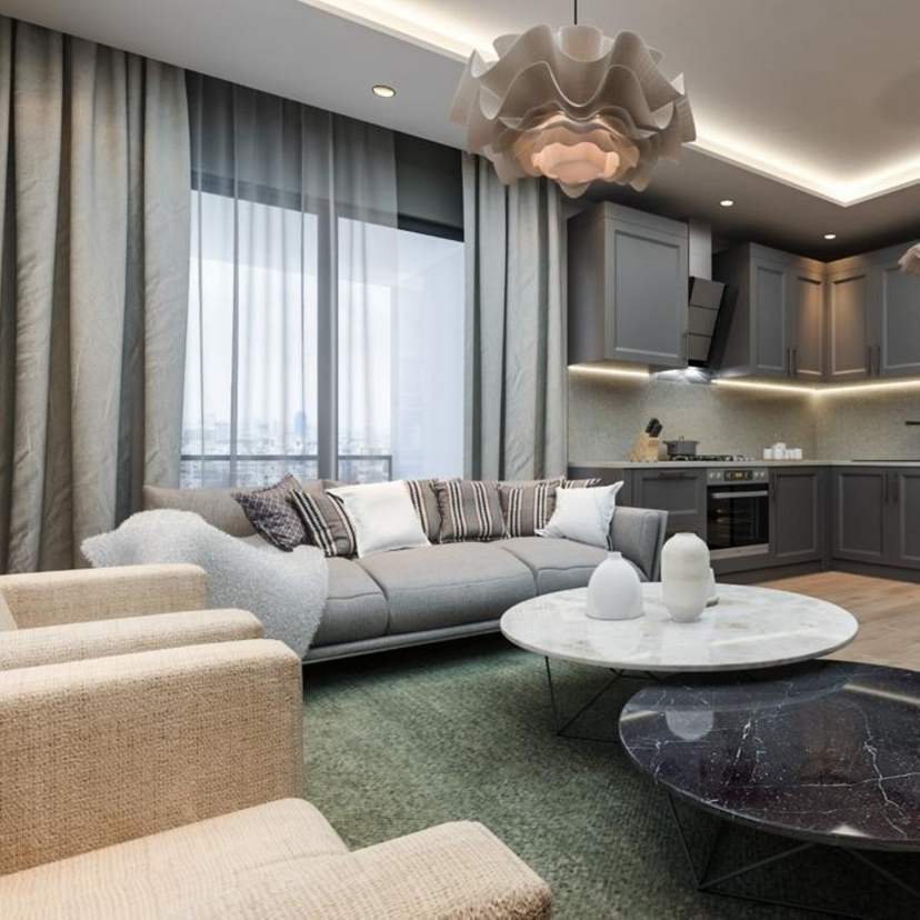 Luxuriöses 2+1 Apartment mit Meerblick und Bergblick, Mersin Mezitli