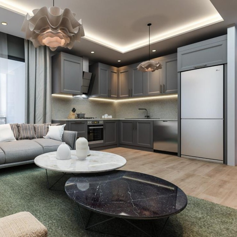 Luxuriöses 2+1 Apartment mit Meerblick und Bergblick, Mersin Mezitli