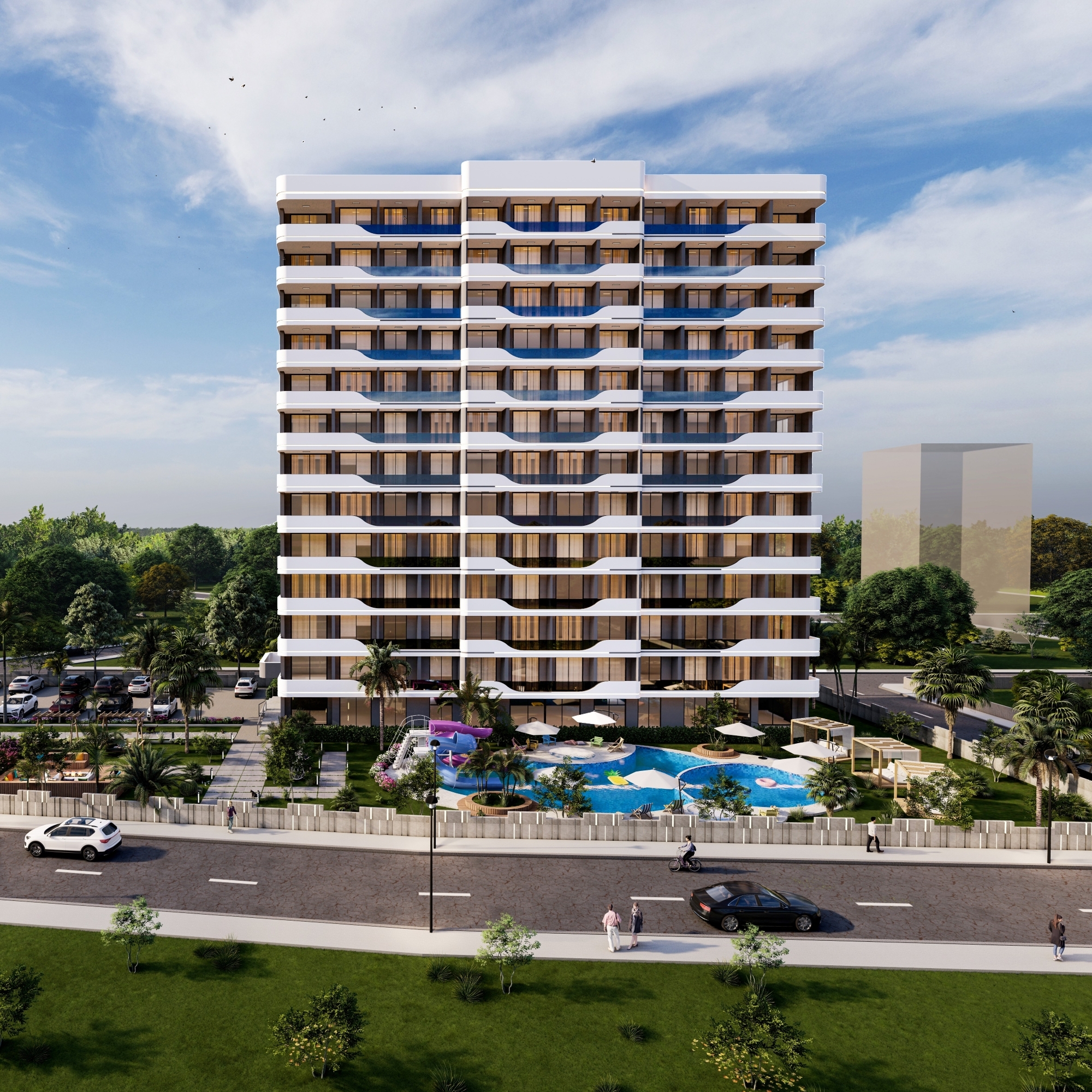 Luxury 1+1 Apartment with Sea and Mountain Views in Mersin